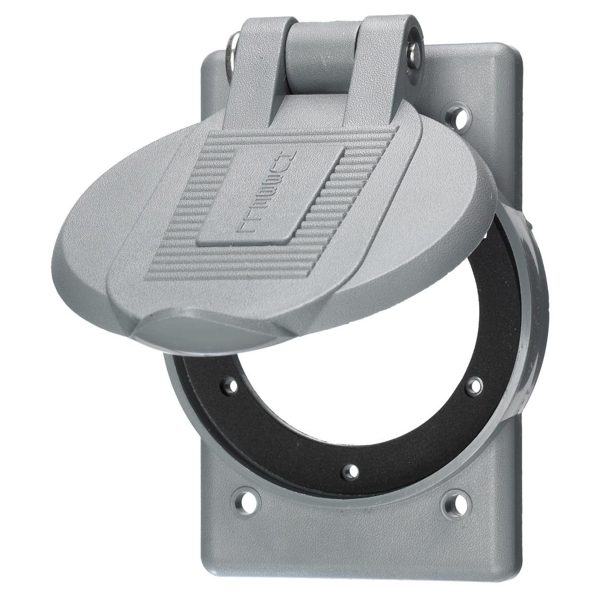 WP2 - Wallplates and Boxes, Weatherproof Covers, 1-Gang, For Large Flanged Devices, Standard Size, Reinforced thermoplastic polyester