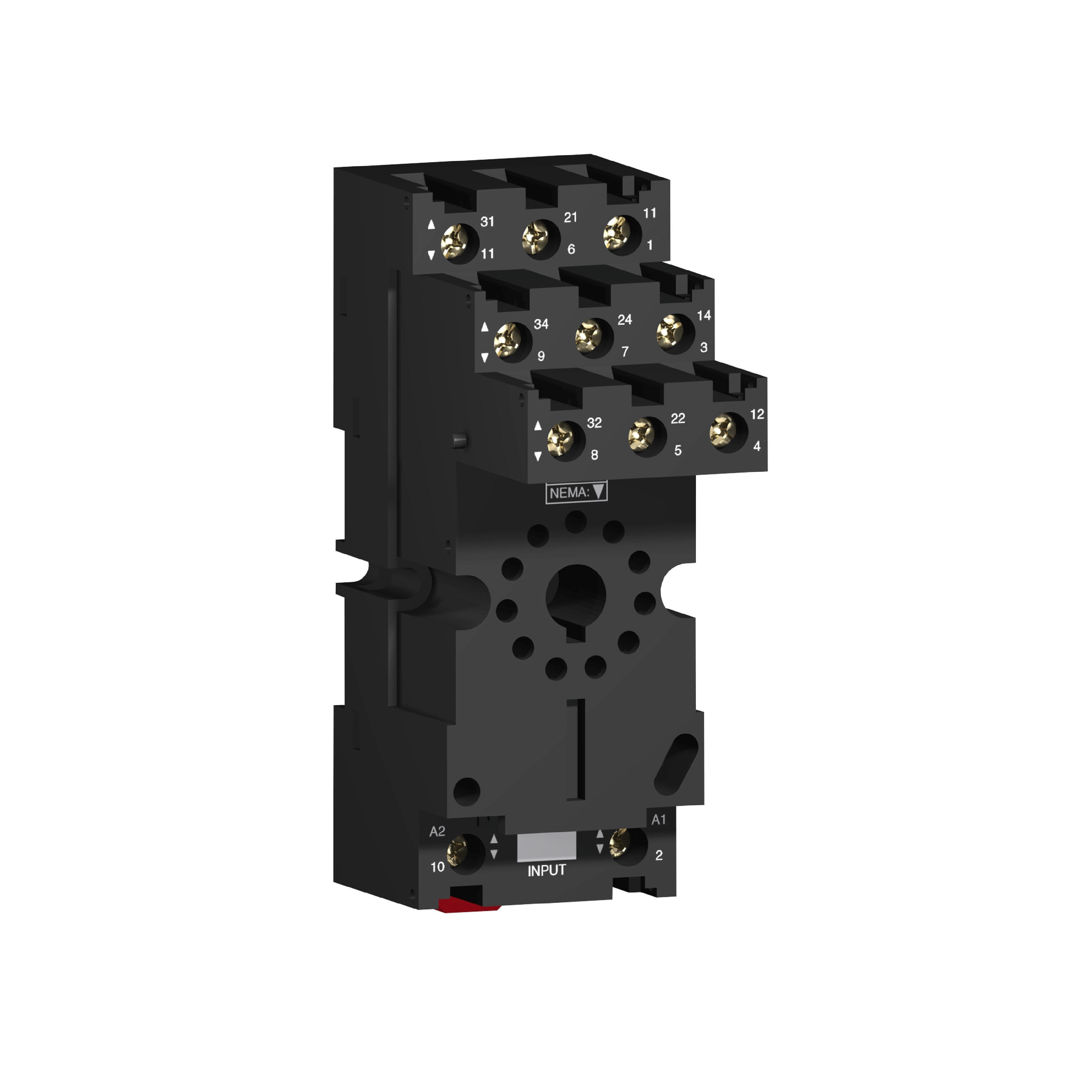 RUZSC3M - socket, Harmony Electromechanical Relays, for RUMC3 relays, 12A, screw connec to rs, separate contact