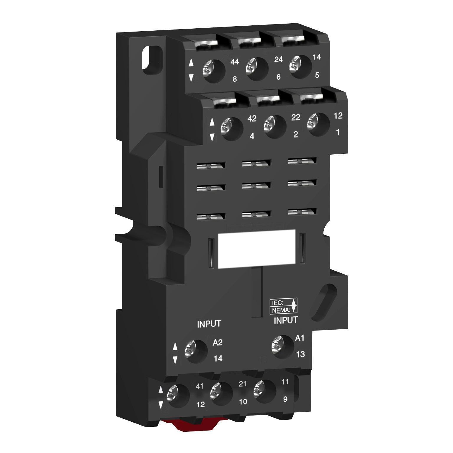 RPZF3 - socket, Harmony Electromechanical Relays, for RPM3 power relays, 16A screw clamp terminals, mixed contact