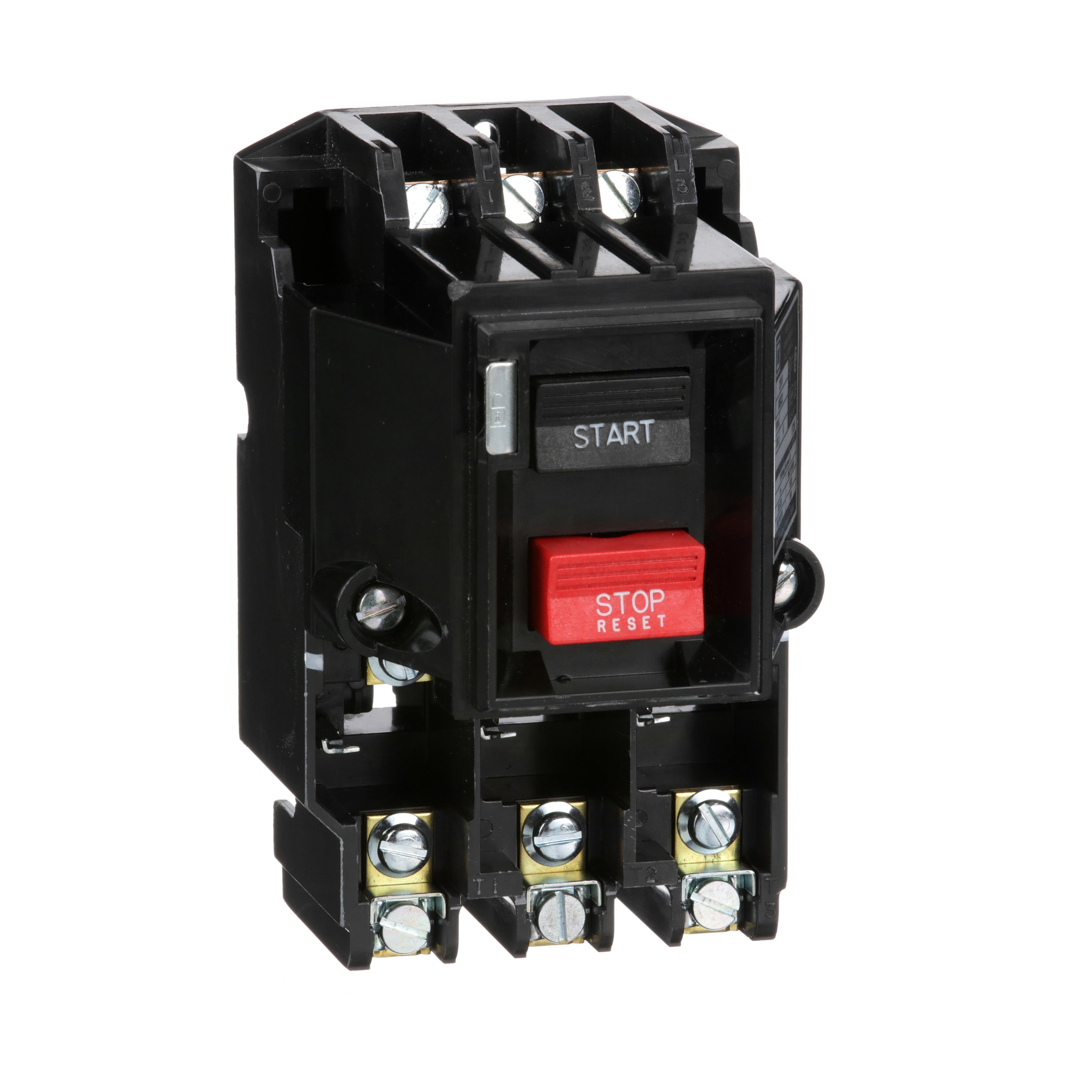 Picture of 2510MBO2 - Manual starter, integral horsepower,  NEMA M0, 600VAC, 3 pole, 5HP at 380/575VAC, 1 phase, no indicator, open