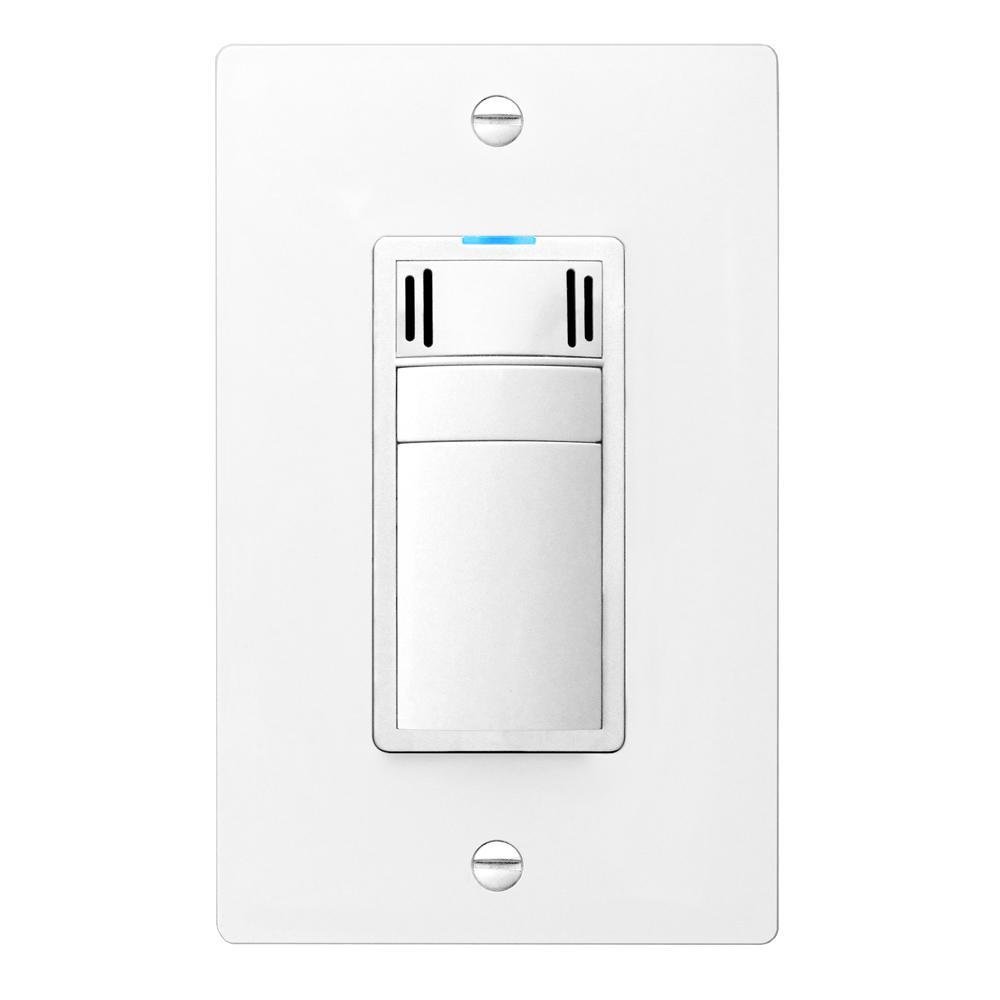 Picture of FV-WCCS1-W - WhisperControl On/Off Switch for Ventilation Fan Control with Condensation Sensor Plus, Switch for Panasonic Ventilation Fans, Energy Star Certified, Code Compliant, White Colored Switch with Wall Plate