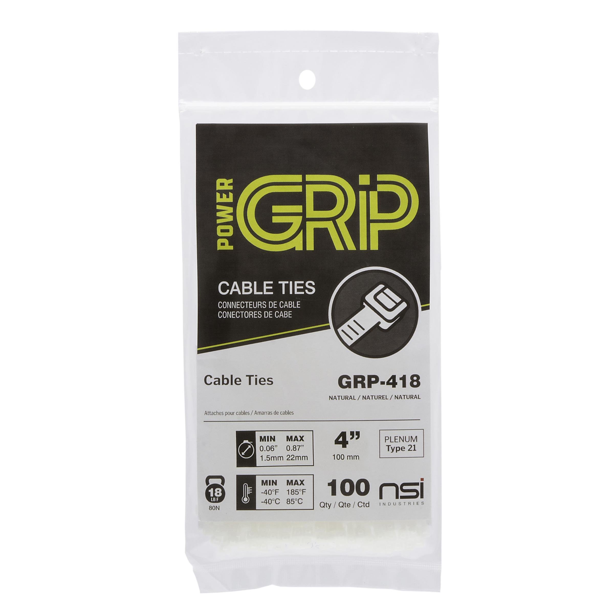 Picture of GRP-418 - 4”, Natural General Purpose 18lb Cable Ties, 100 Pack