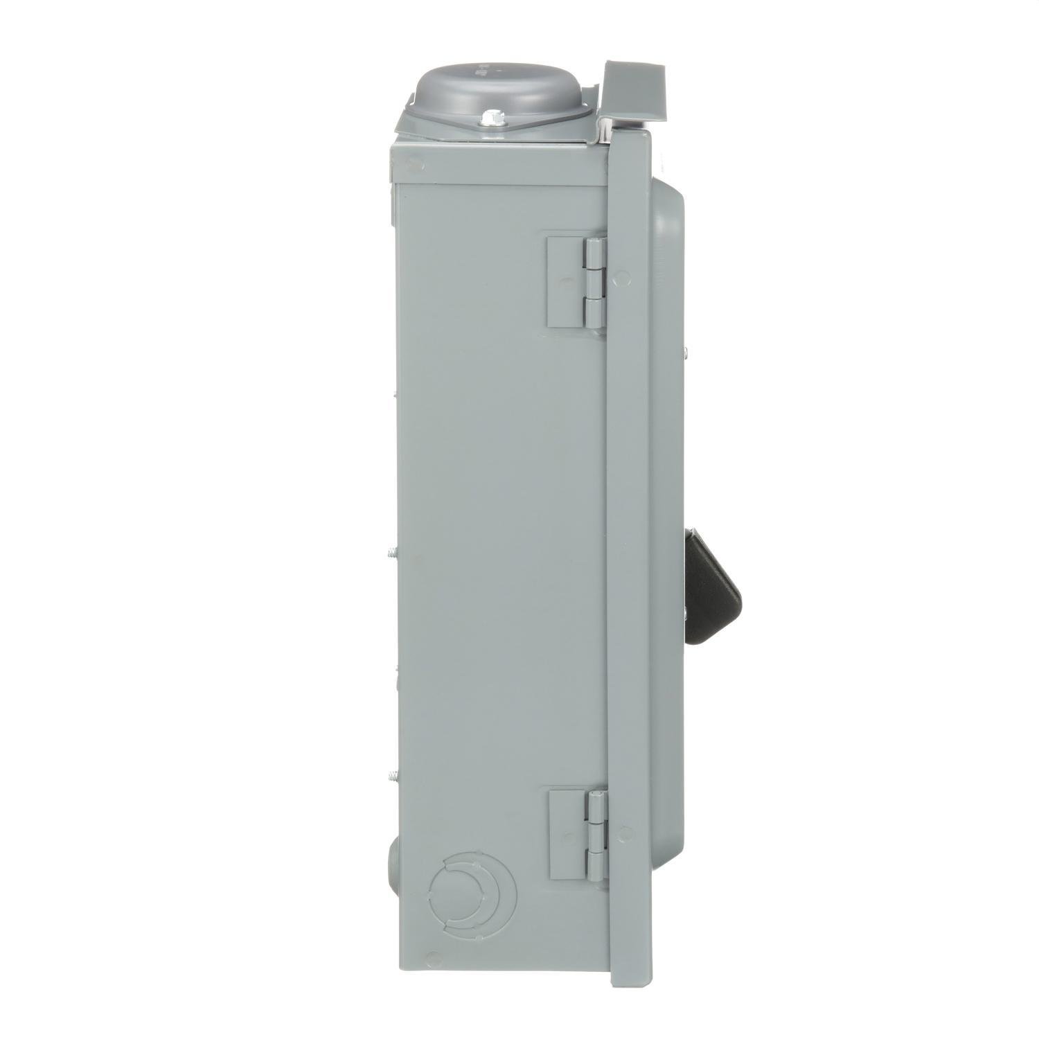 Picture of D222N - Safety switch, general duty, fusible, 60A, 2 pole, 15hp, 240VAC, NEMA 1, 3 wire, 1 neutral,