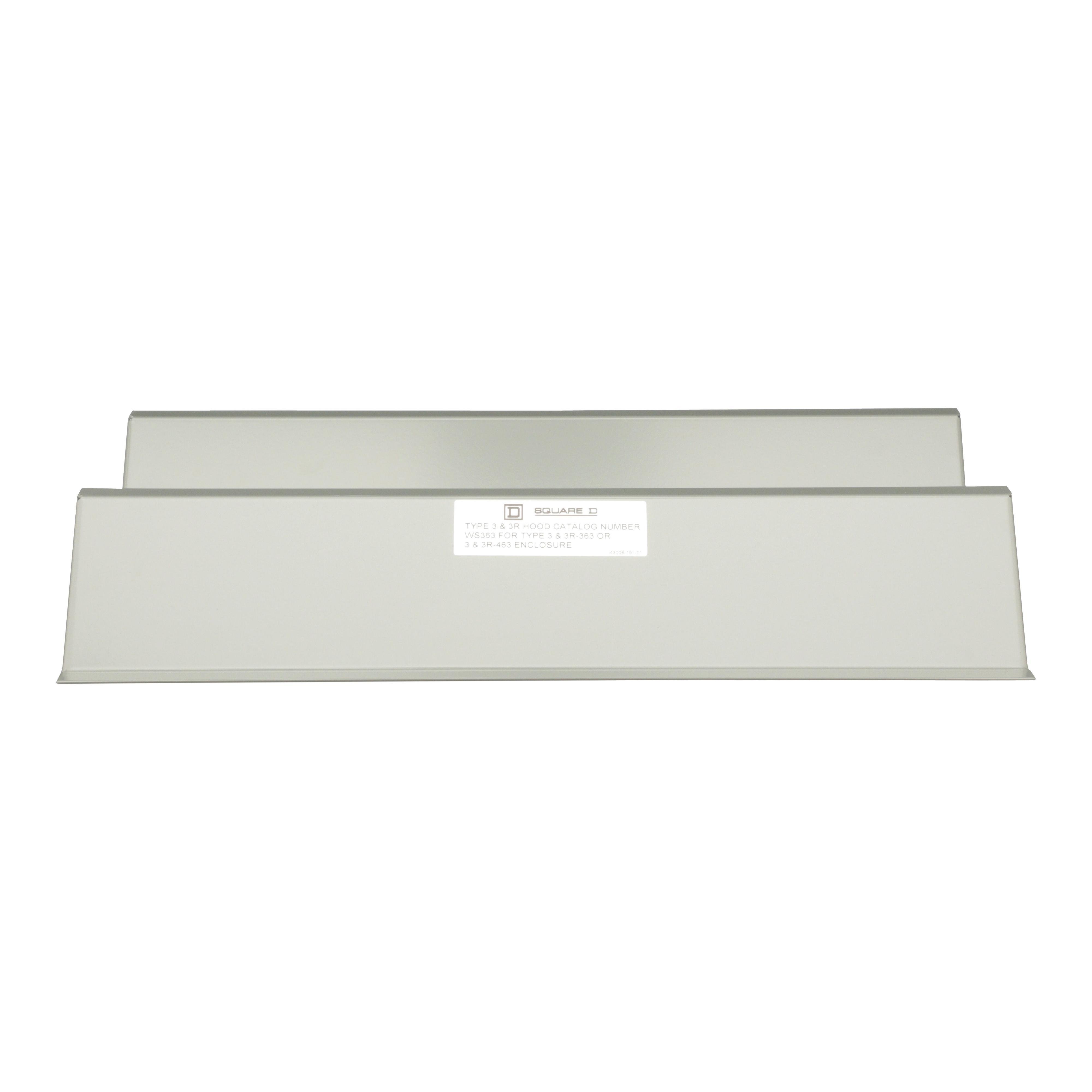 WS363 - Transformer accessory, weathershield kit, for enclosures, box 17D/17H/18D/18H