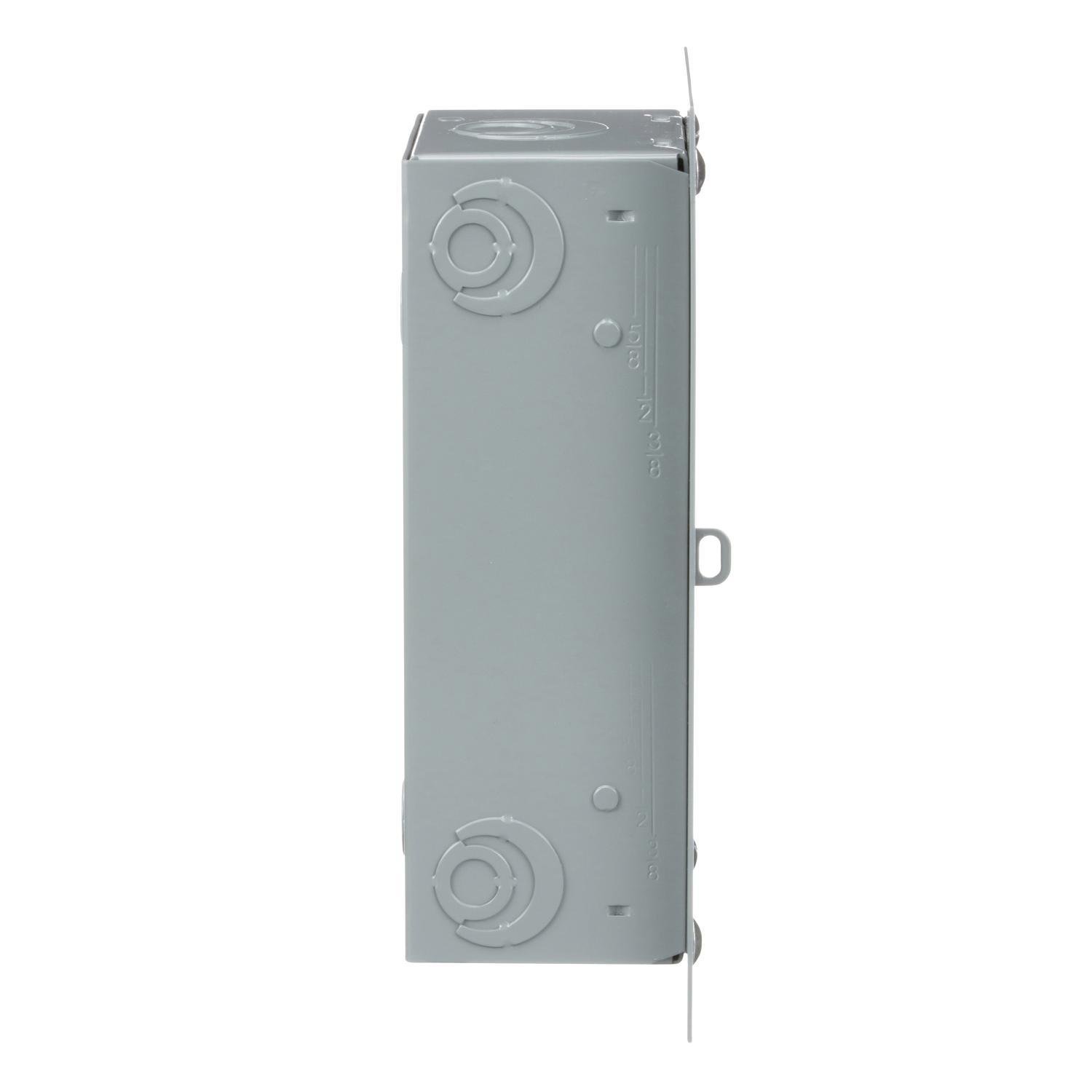 QO24L70F - Load center, QO, 1 phase, 2 spaces, 4 circuits, 70A fixed main lugs, NEMA1, flush cover
