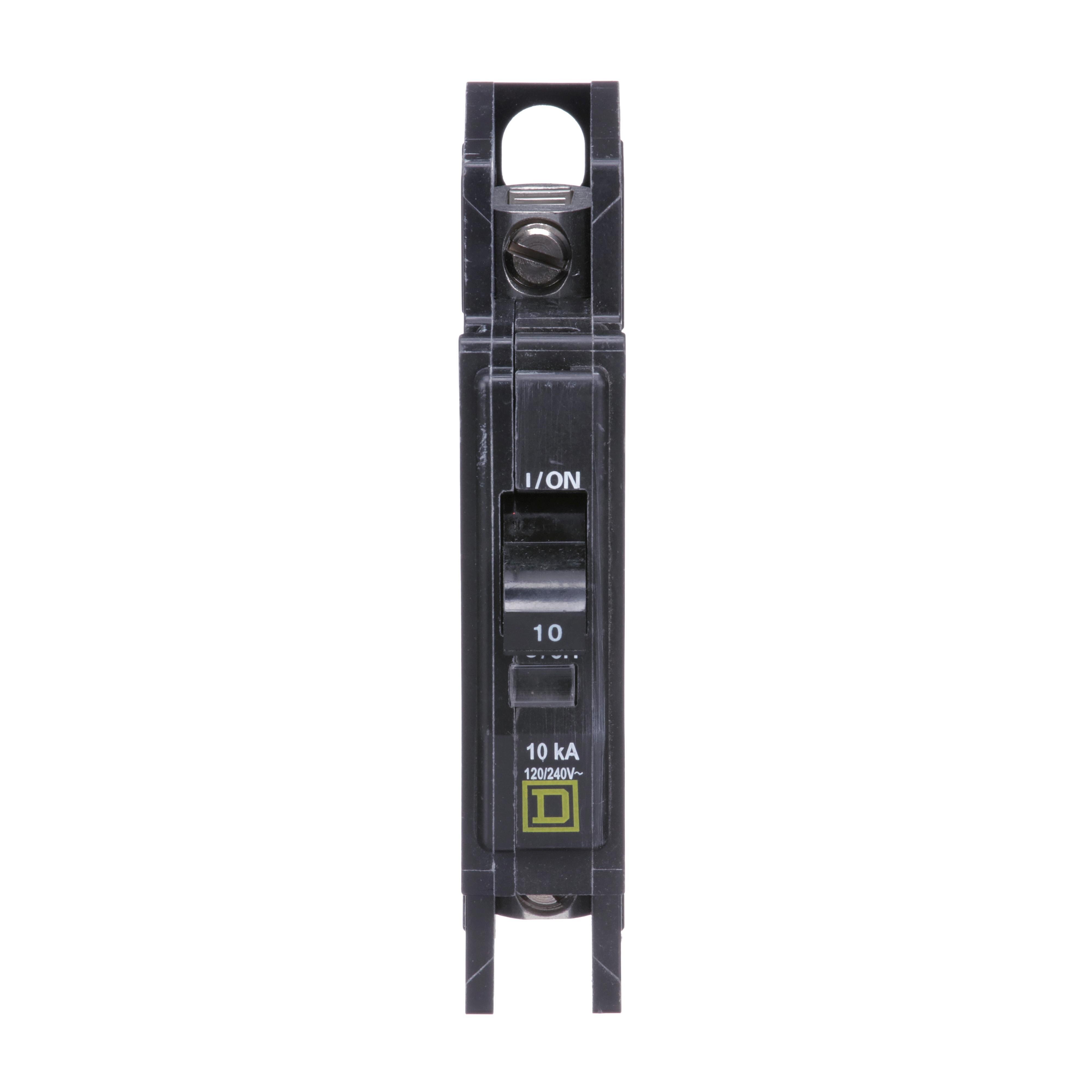 Picture of QOU110 - Mini circuit breaker, QOU, 10A, 1 pole, 120/240VAC, 10kA