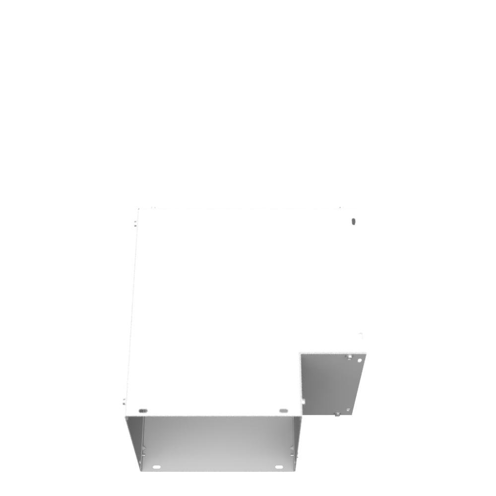 Picture of 1010L90C - 14X10x14 Wireway Elbow 90 Corner ANSI 61 Gray Steel