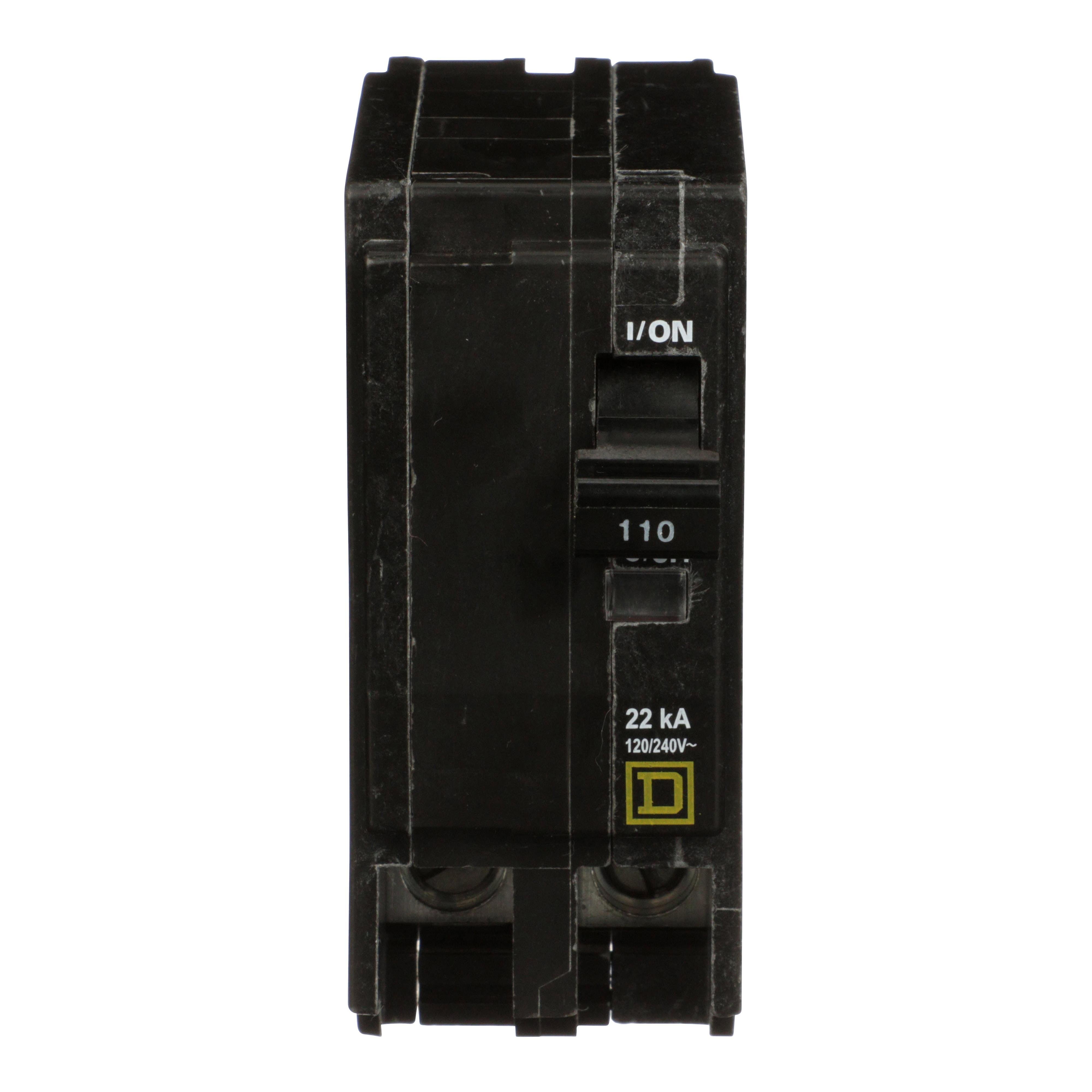 Picture of QO2110VH - Mini circuit breaker, QO, 110A, 2 pole, 120/240VAC, 22kA, plug in