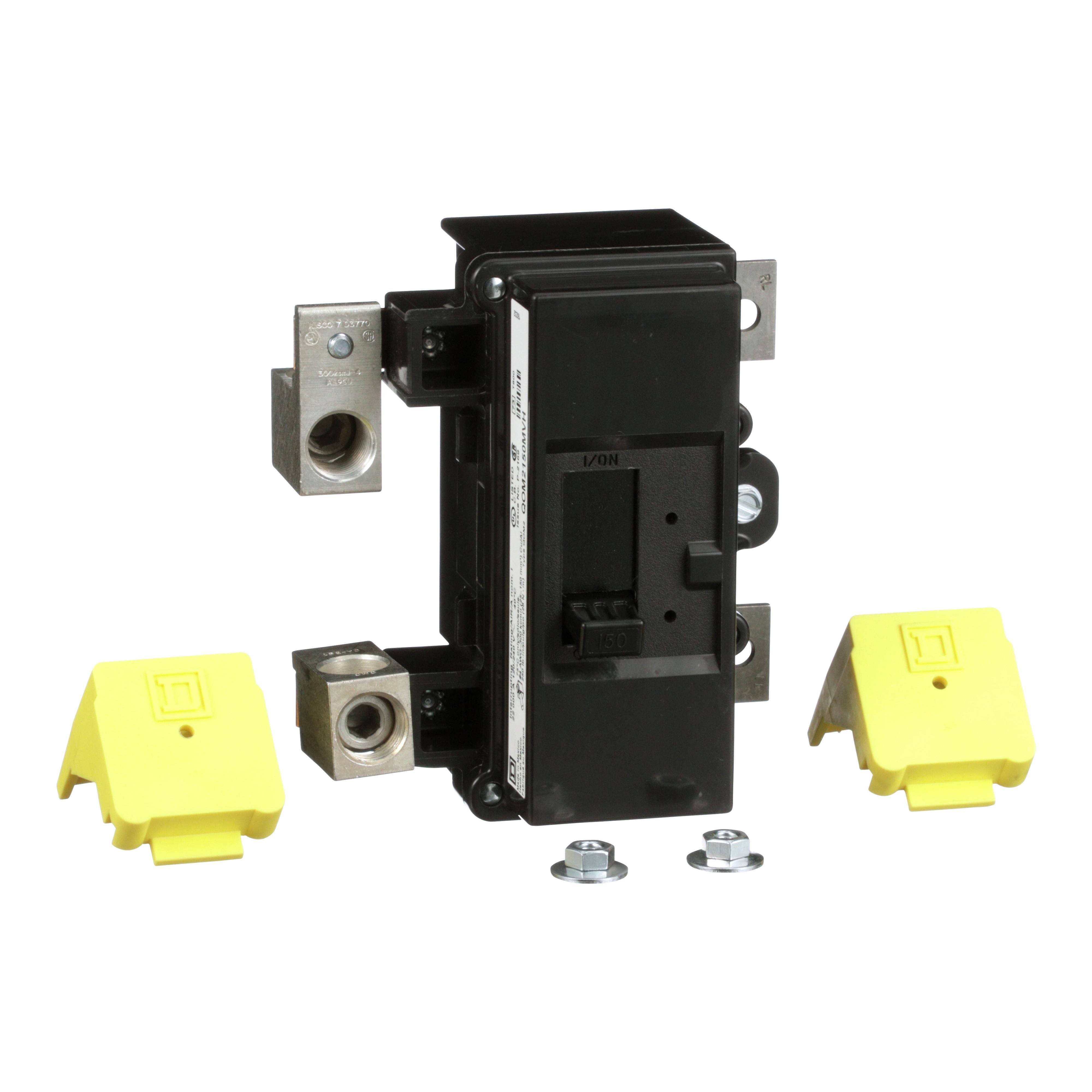 QOM2150MVH - Main breaker, QO, 150A, 2 pole, 120/240VAC, 22kA, bolt on, for metering devices