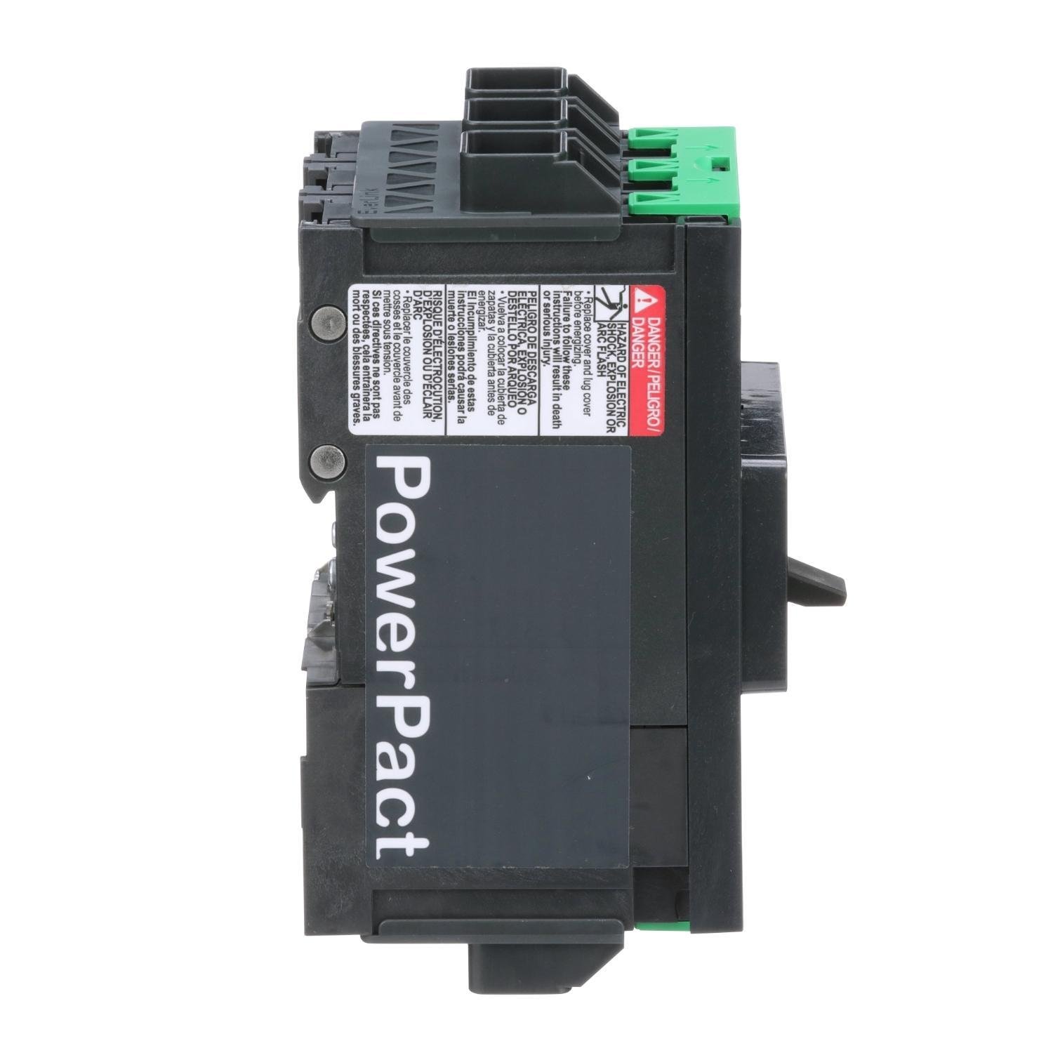 Picture of BJL36050 - Circuit breaker, PowerPacT B, 50A, 3 pole, 600Y/347VAC, 25kA, lugs, thermal magnetic, 80%