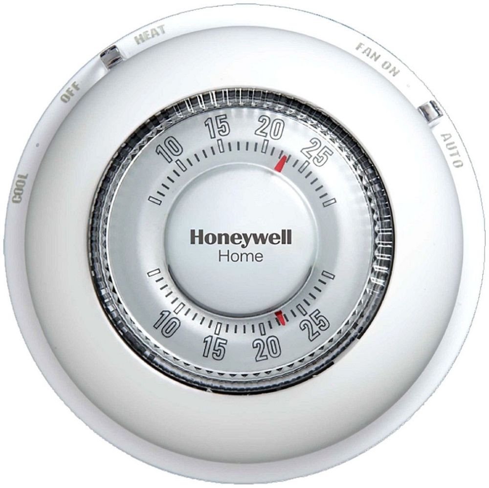 T87N1000/U - T87N1000/U Non Programmable Thermostat White SPDT Heating/Cooling No Subbase Required Electronic