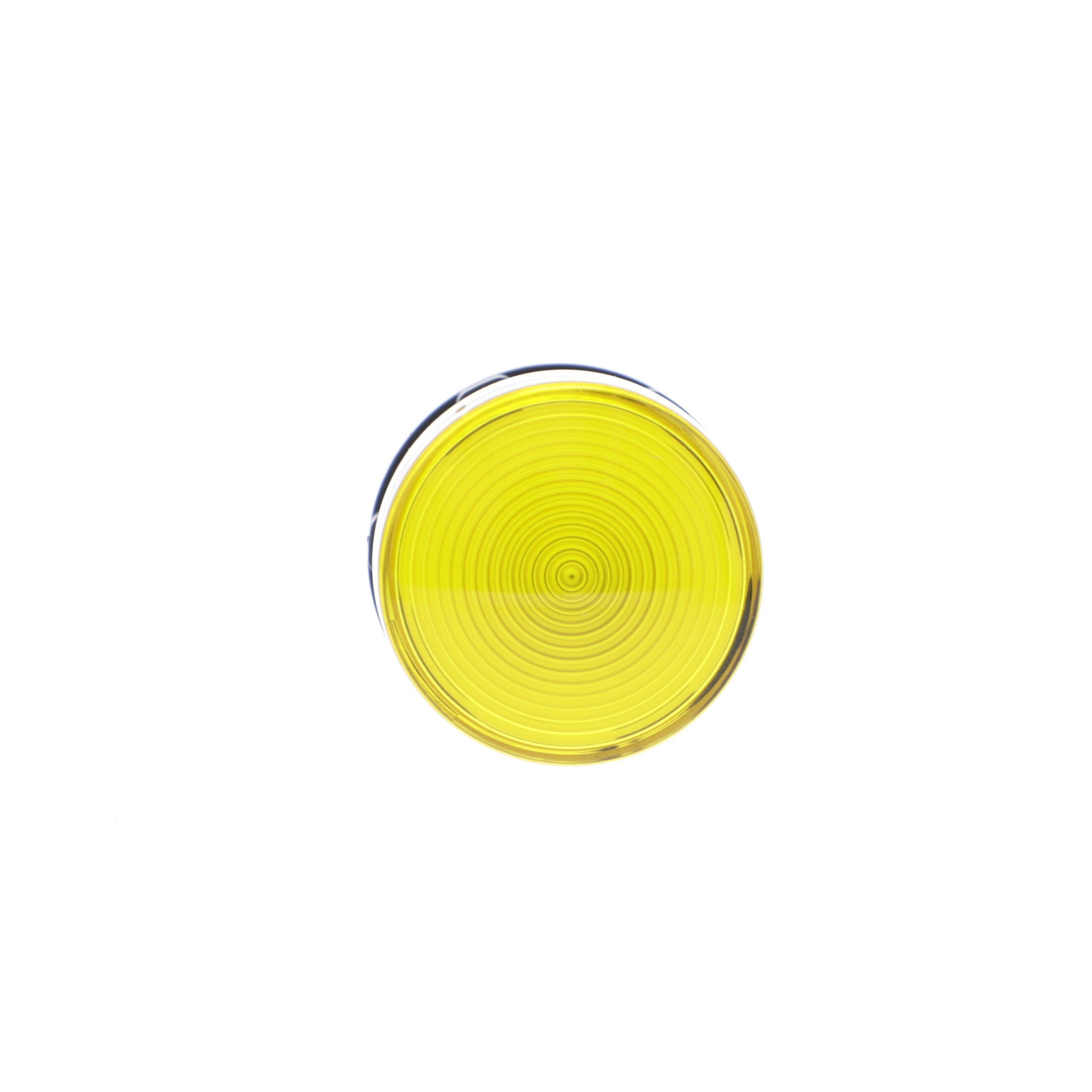 XB7EV05BP - Monolithic pilot light, Harmony XB7, plastic, yellow, 22mm, integral LED, 24V AC DC