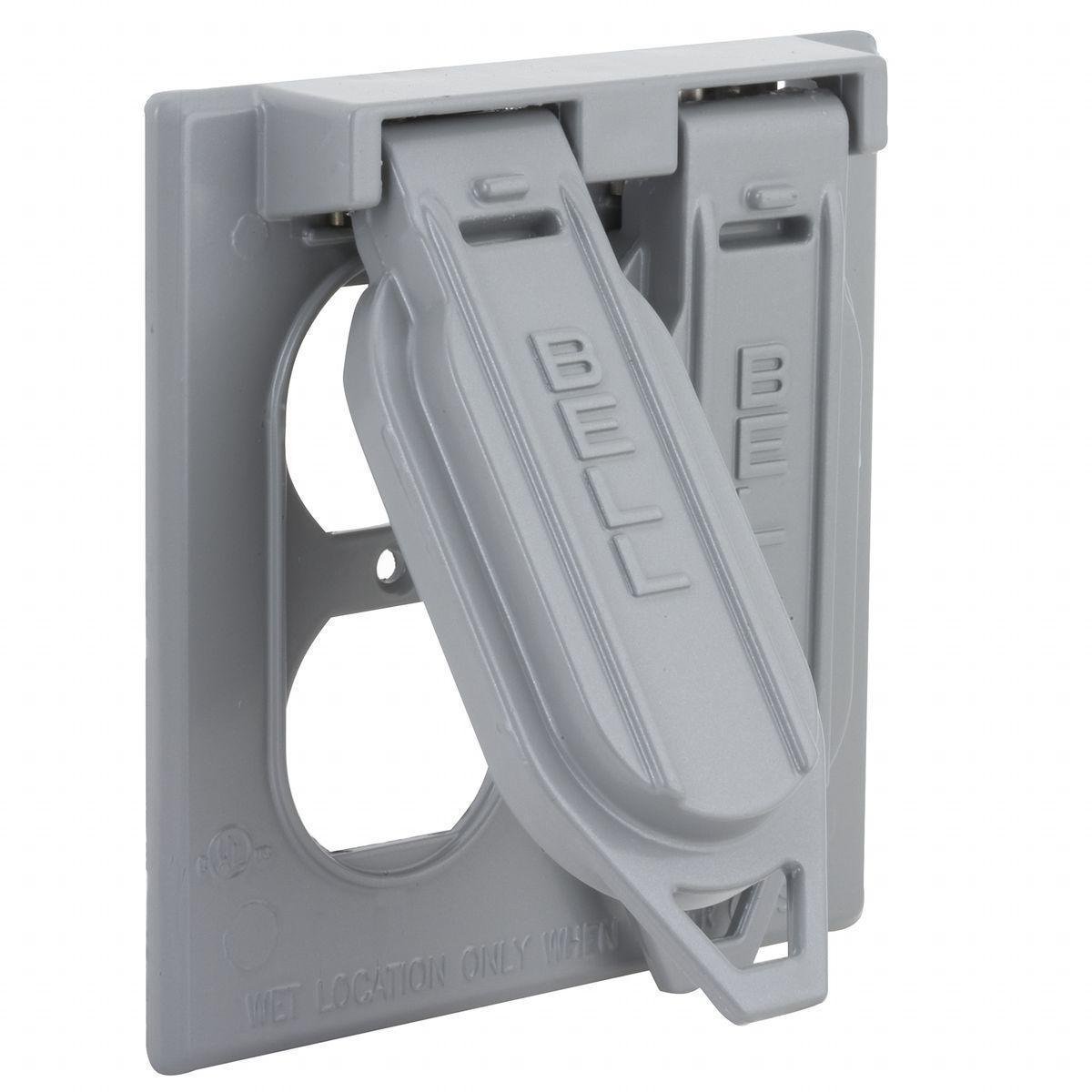 5148-0 - 2-Gang Weatherproof Cover, Two Duplex, Gray