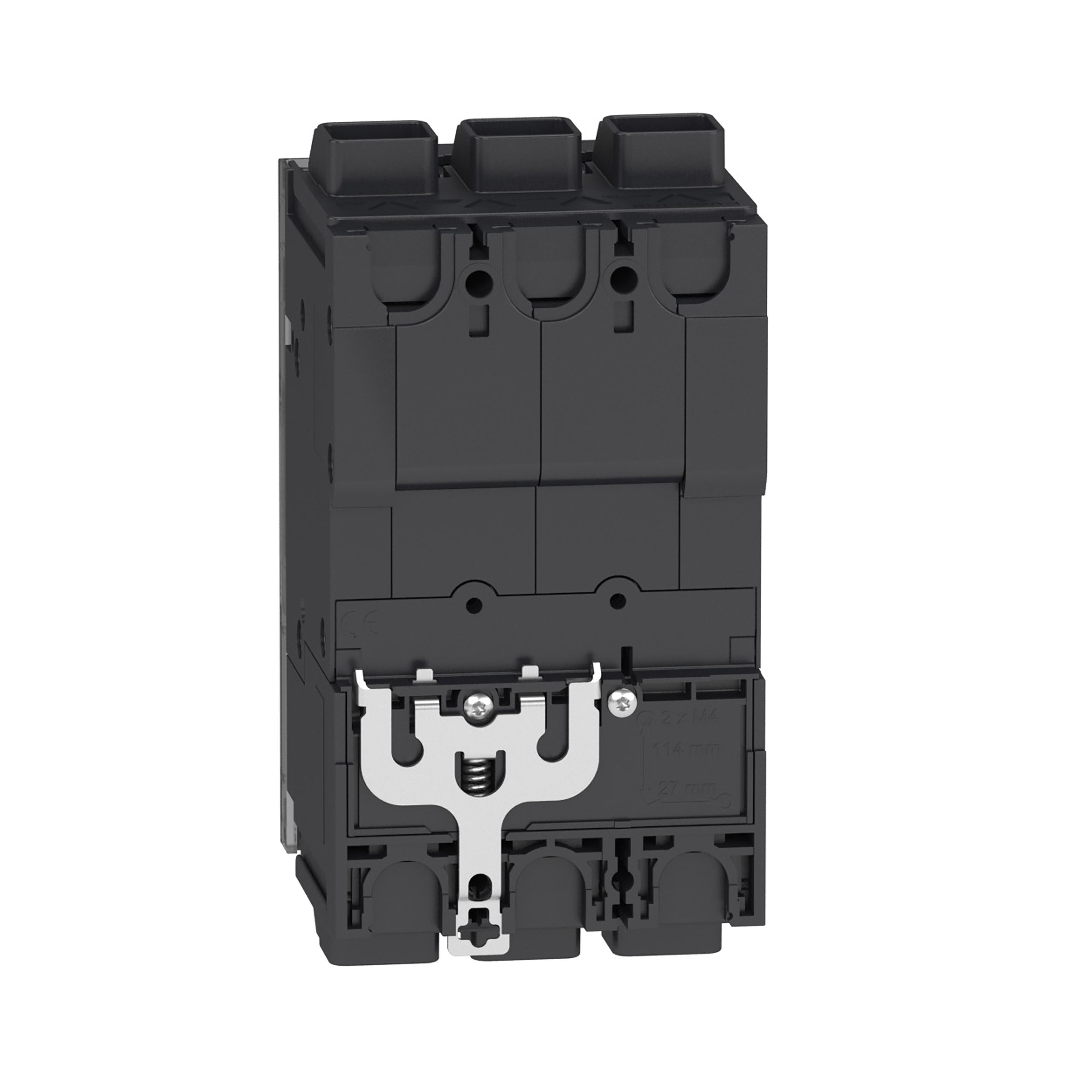 Picture of BGL36080LU - Circuit breaker, PowerPacT B, 80A, 3 pole, 600Y/347VAC, 18kA, lugs, thermal magnetic, 80%, control wire ON end