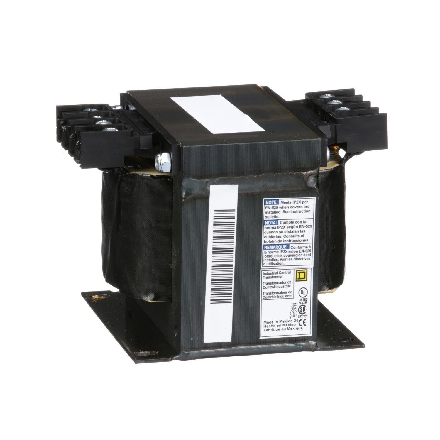 Picture of 9070T500D5 - Transformer, Type T, industrial control, 500VA, 1 phase, 600V primary, 120V secondary, 115C rise