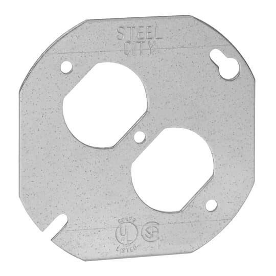 5402 LR - 4" Round Flat Duplex Receptacle Cover