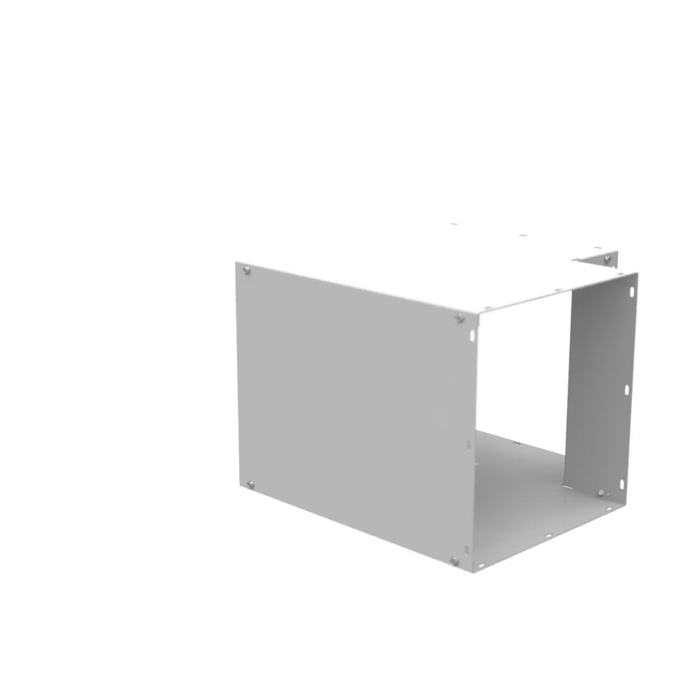 Picture of 1212L90C - 16x12x16 Wireway Elbow 90 Corner ANSI 61 Gray Steel