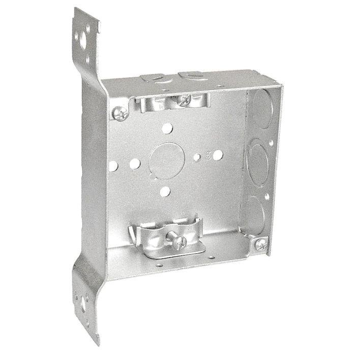 Picture of 52151-FR - 52151-FR - Four Square Box 1-1/2" Deep w/ NM Clamps & Flat Vert. Bracket, 25 Pak
