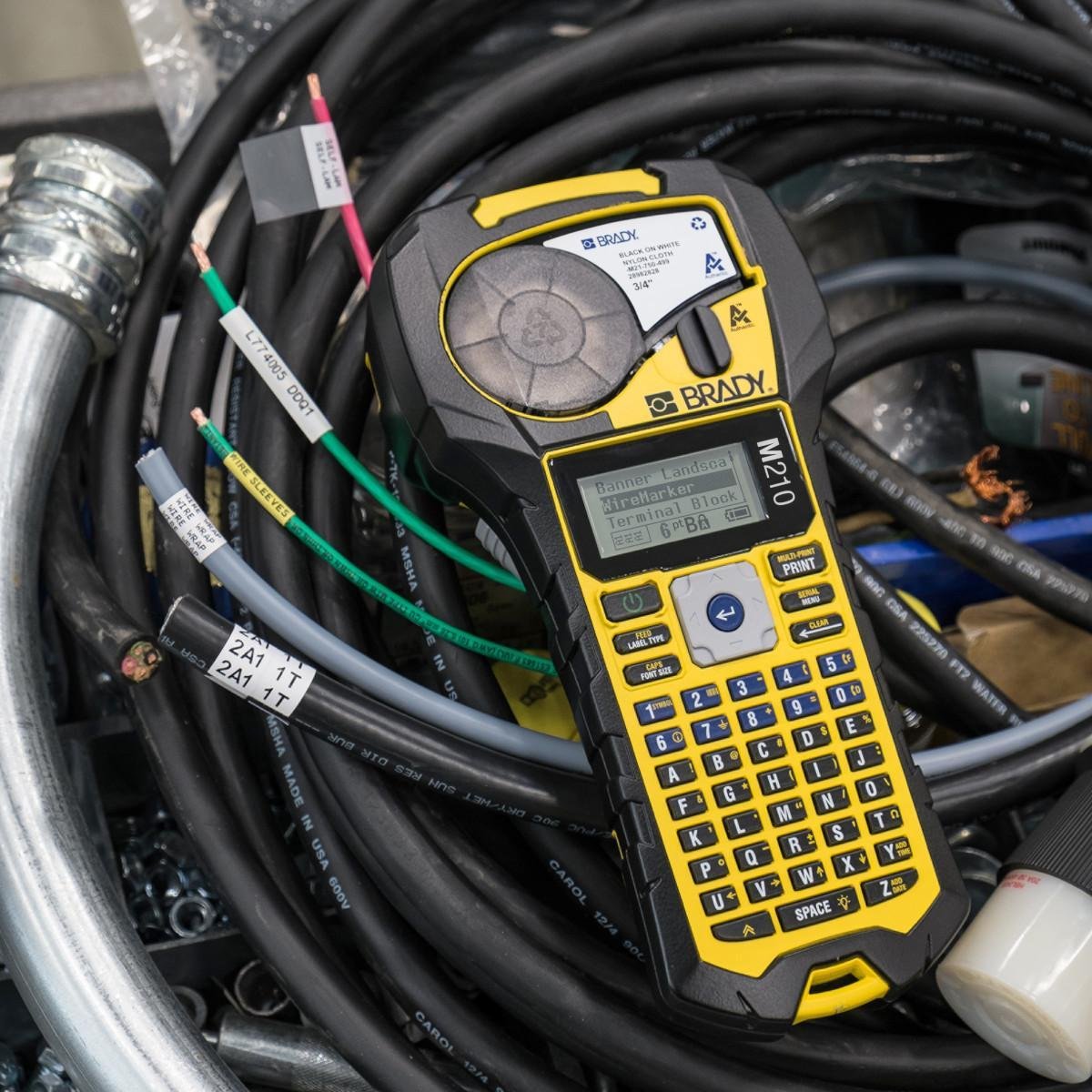 Picture of M210-KIT - Brady M210 Portable Label Printer Kit (M210-KIT), Yellow/Black