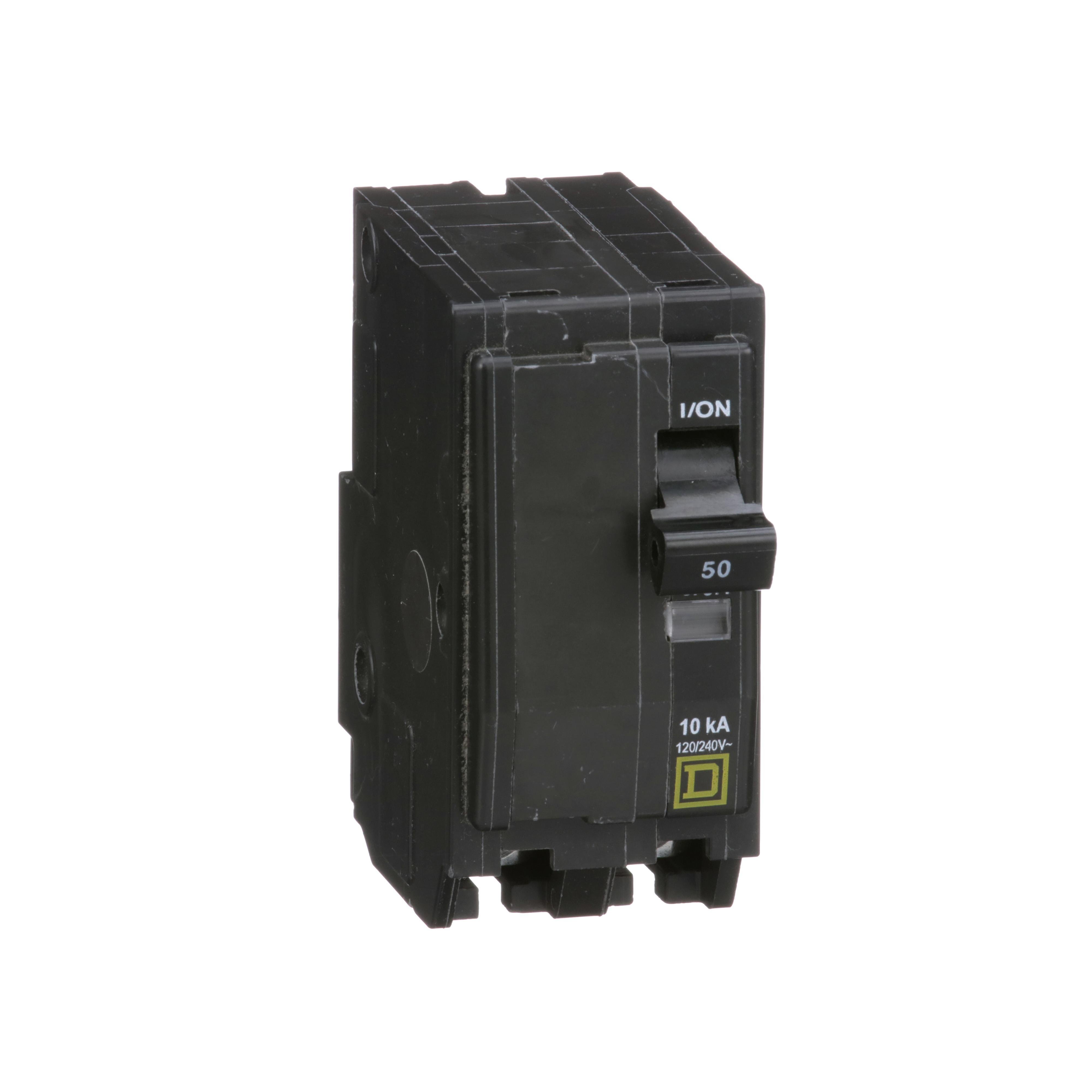 QO250 - Mini circuit breaker, QO, 50A, 2 pole, 120/240VAC, 10kA, plug in