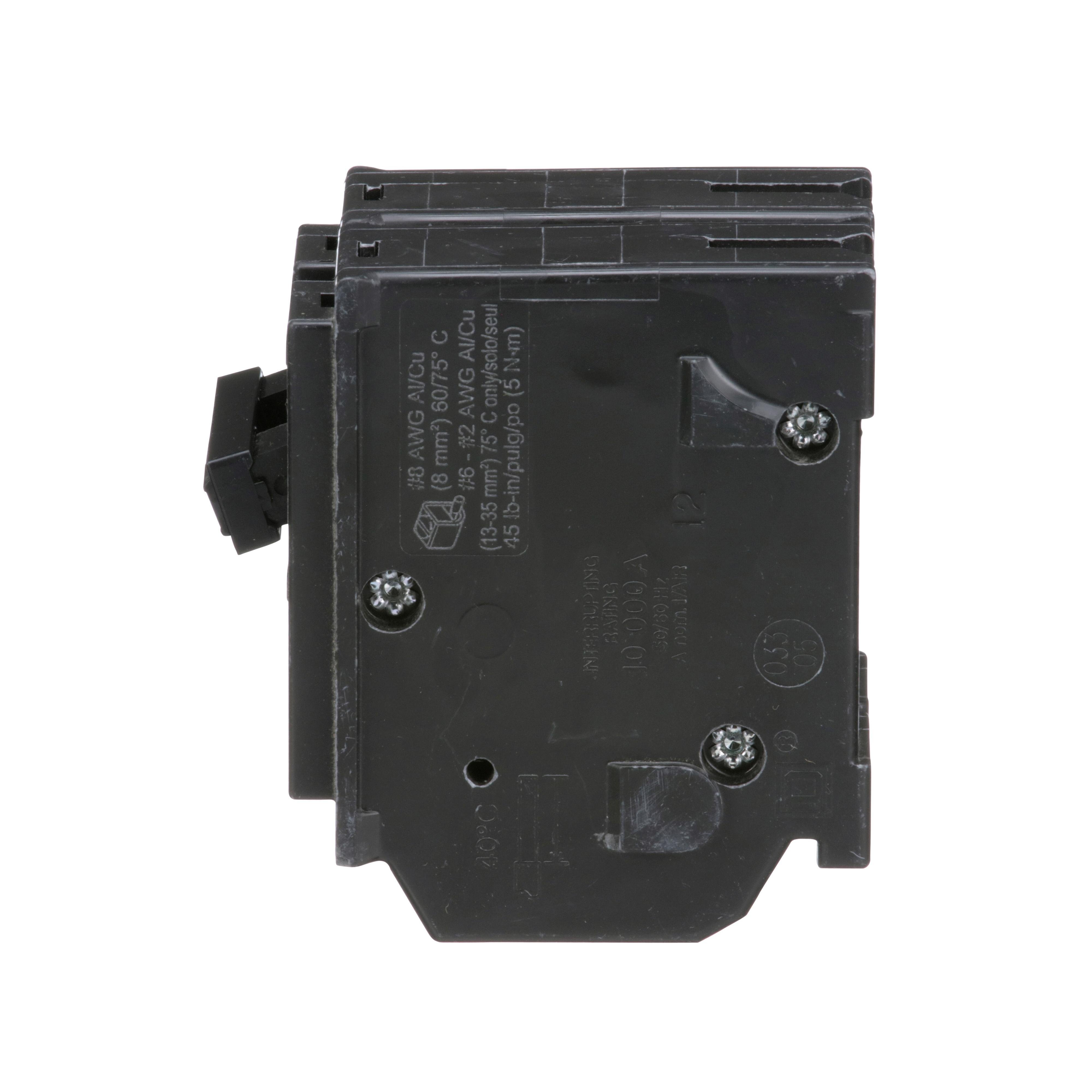 Picture of HOM260 - Mini circuit breaker, Homeline, 60A, 2 pole, 120/240VAC, 10kA AIR, standard type, plug in, UL