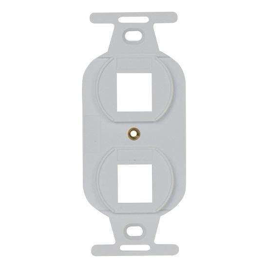 WP1062WH - 2 Port Keystone Duplex Type-106 Wall Strap, White