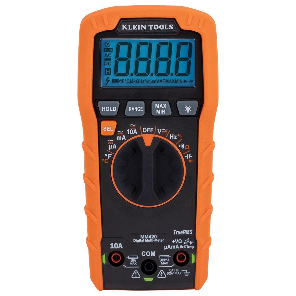 MM420 - Digital Multimeter, TRMS Auto-Ranging, 600V, Temp