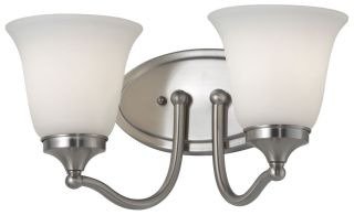 VS18502-BS - Oval 2 Bulb Vanity Strip, Brushed Steel