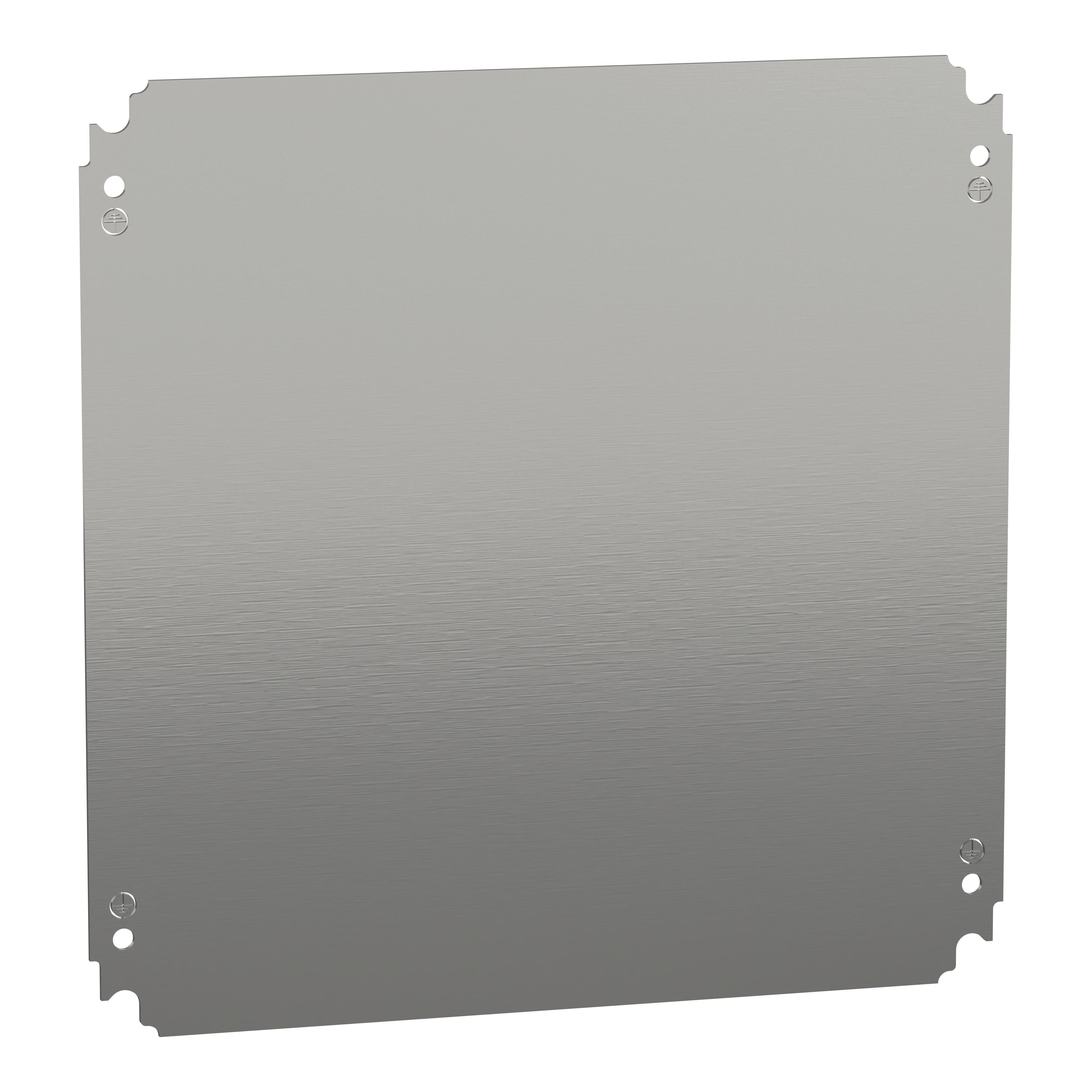 NSYMM44 - Plain mounting plate H400xW400mm made of galvanised sheet steel