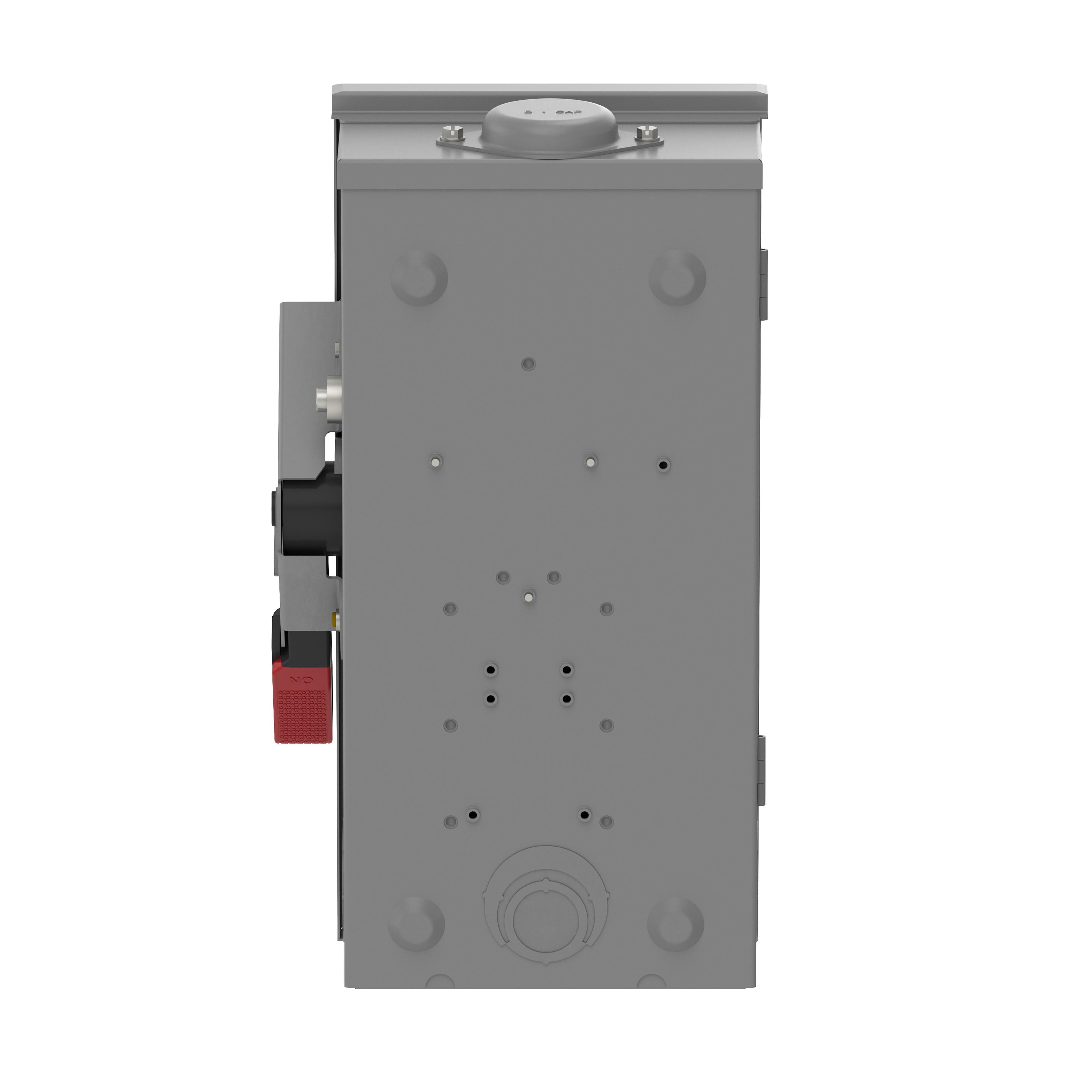 Picture of VHU362NRB - Safety switch, VisiPacT, heavy duty, unfused, viewing window, NEMA 3R, 600V, 60A, 3 pole, neutral installed