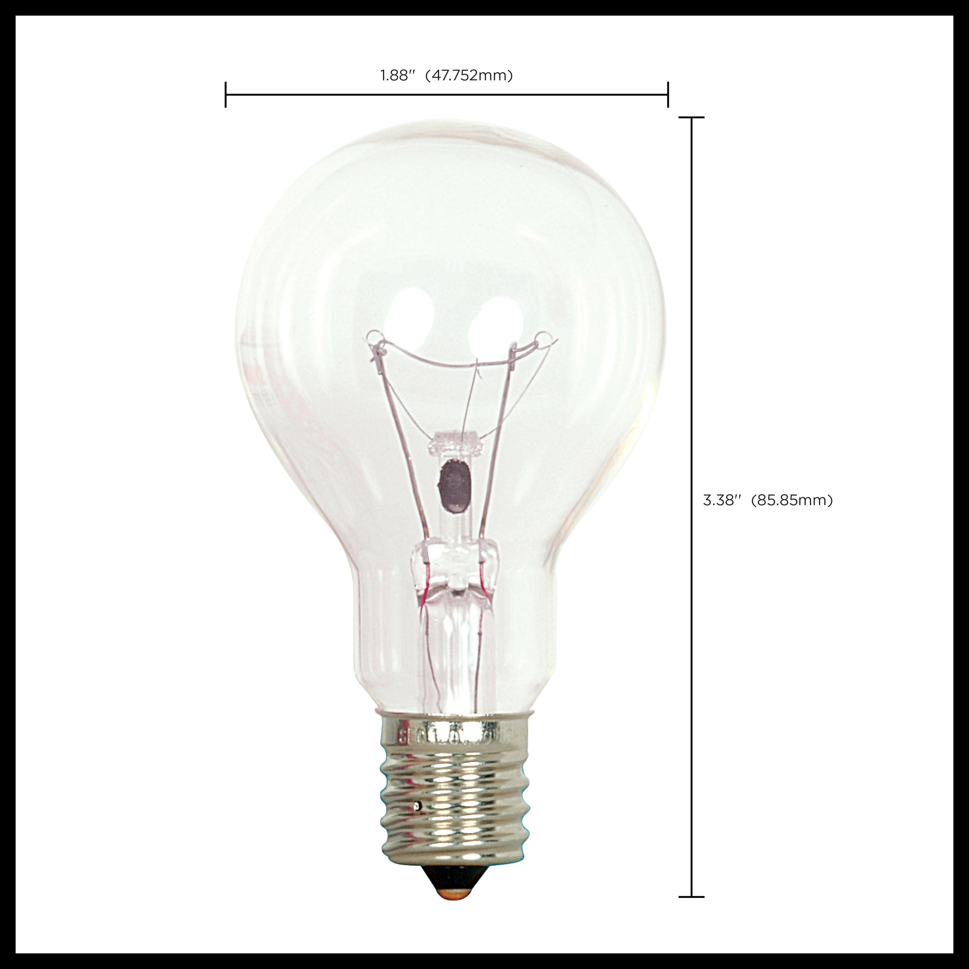 Picture of S4164 - 40 Watt A15 Incandescent - Clear - Appliance Lamp - 1000 Average rated hours - 420 Lumens - Intermediate base - 130 Volt