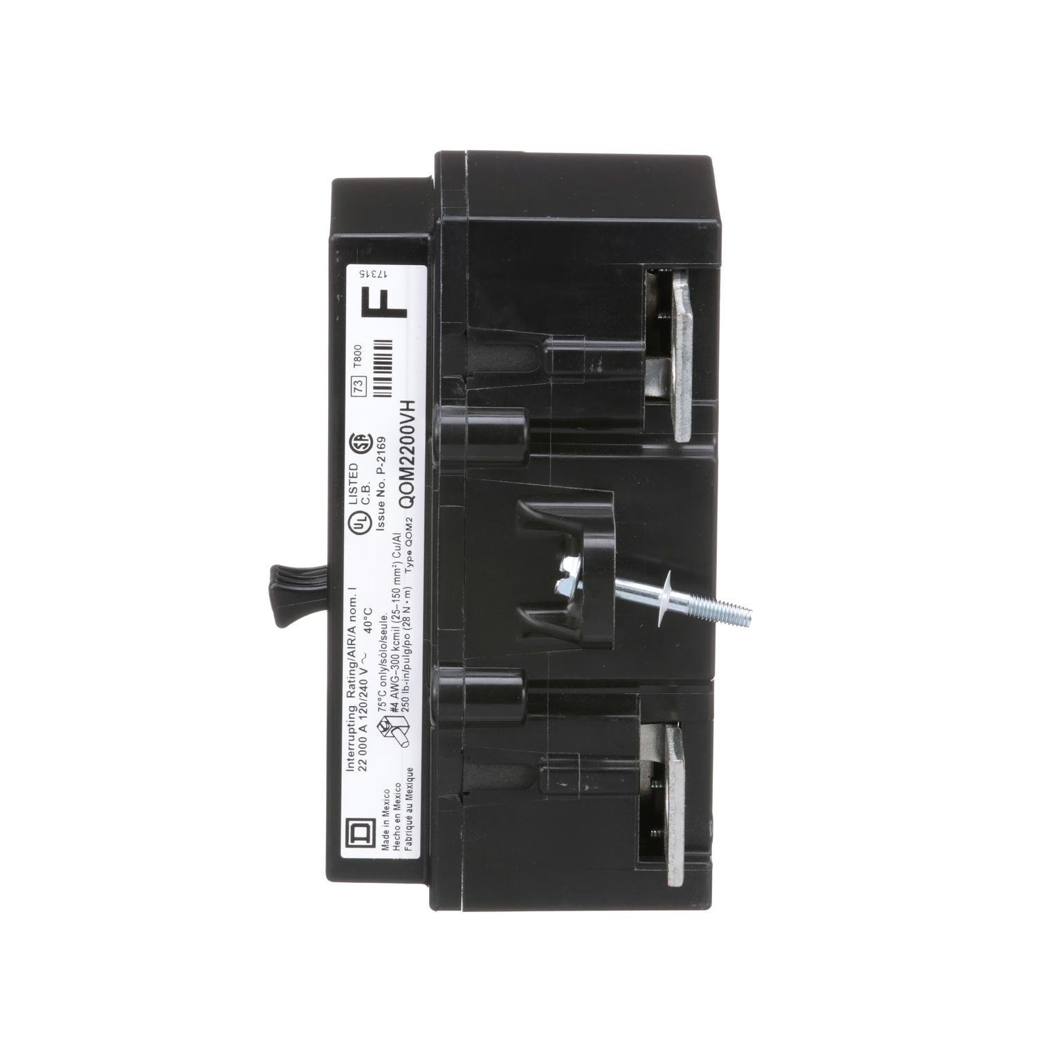 Picture of QOM2200VH - Main breaker, QO, 200A, 2 pole, 120/240VAC, 22kA, bolt on