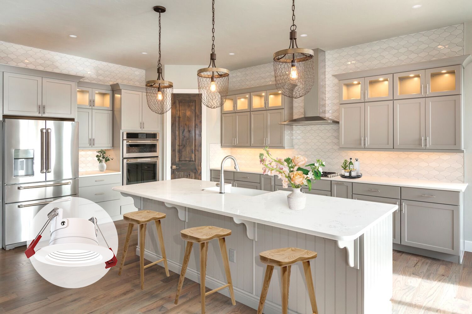 Picture of WF2 DREG B ALO25 SWW5 90CRI 120 MW M6 - Wafer 2 in. Regressed Baffle Adjustable Lumen and CCT Canless IC Rated Dimmable Integrated LED Recessed Light Trim