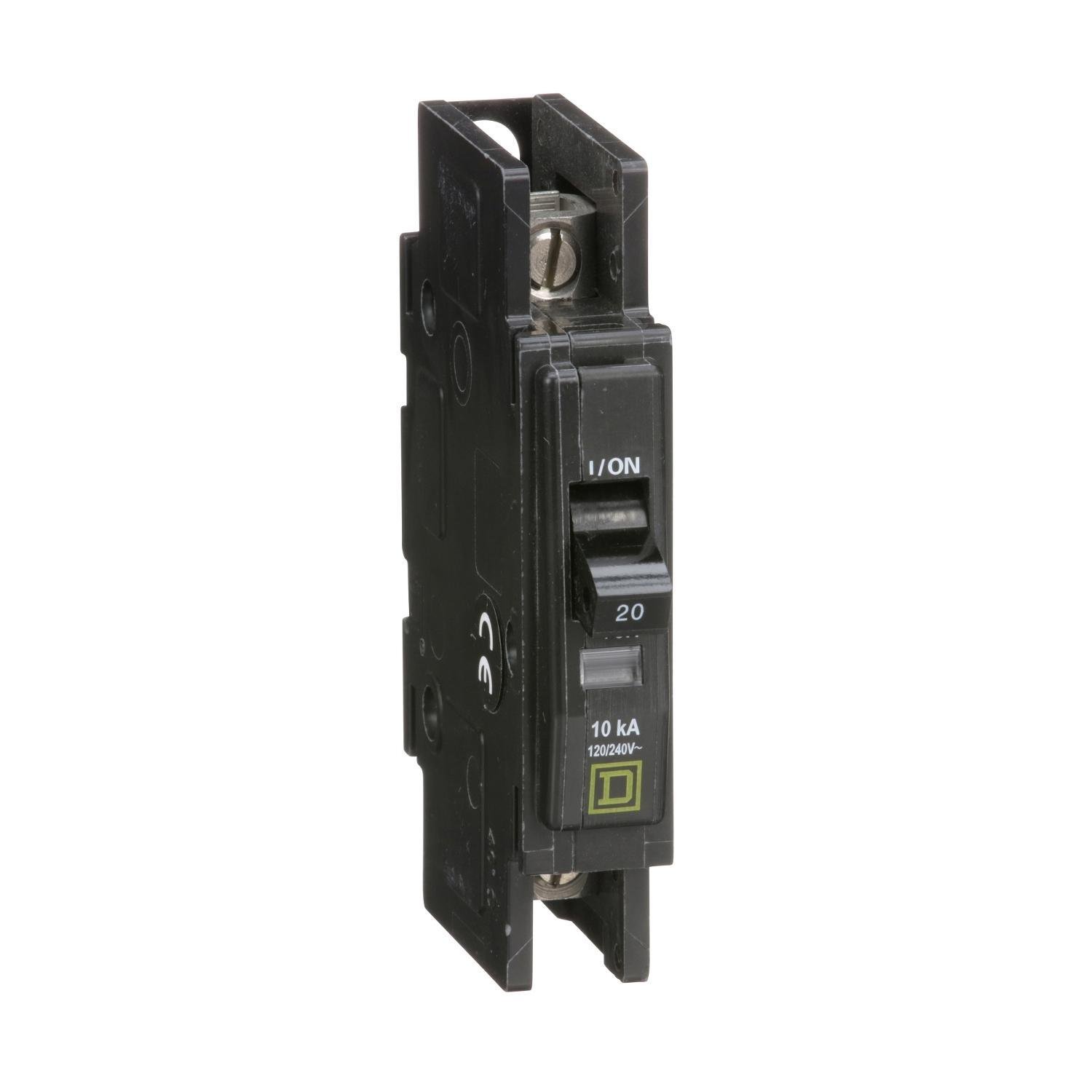 QOU120 - Mini circuit breaker, QOU, 20A, 1 pole, 120/240VAC, 10kA