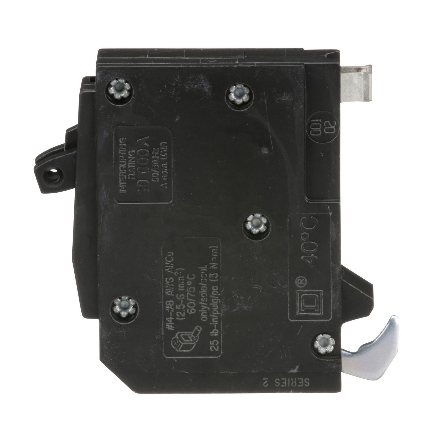 Picture of QOT2020 - Tandem mini circuit breaker, QO, 2 x 1 pole at 20A, 120/240VAC, 10kA, plug in mount
