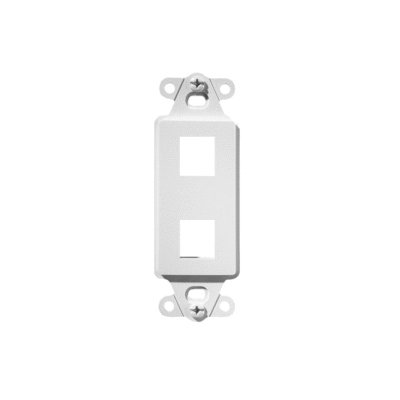WP3412-WH - 2-Port Decorator Outlet Strap, White