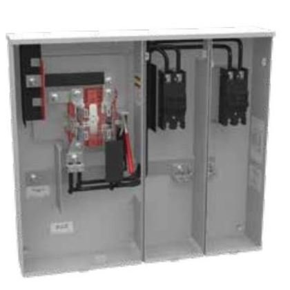 U6584O2/200BL - 4 Terminal Ringless Blank Top Lever Bypass 2-200 A