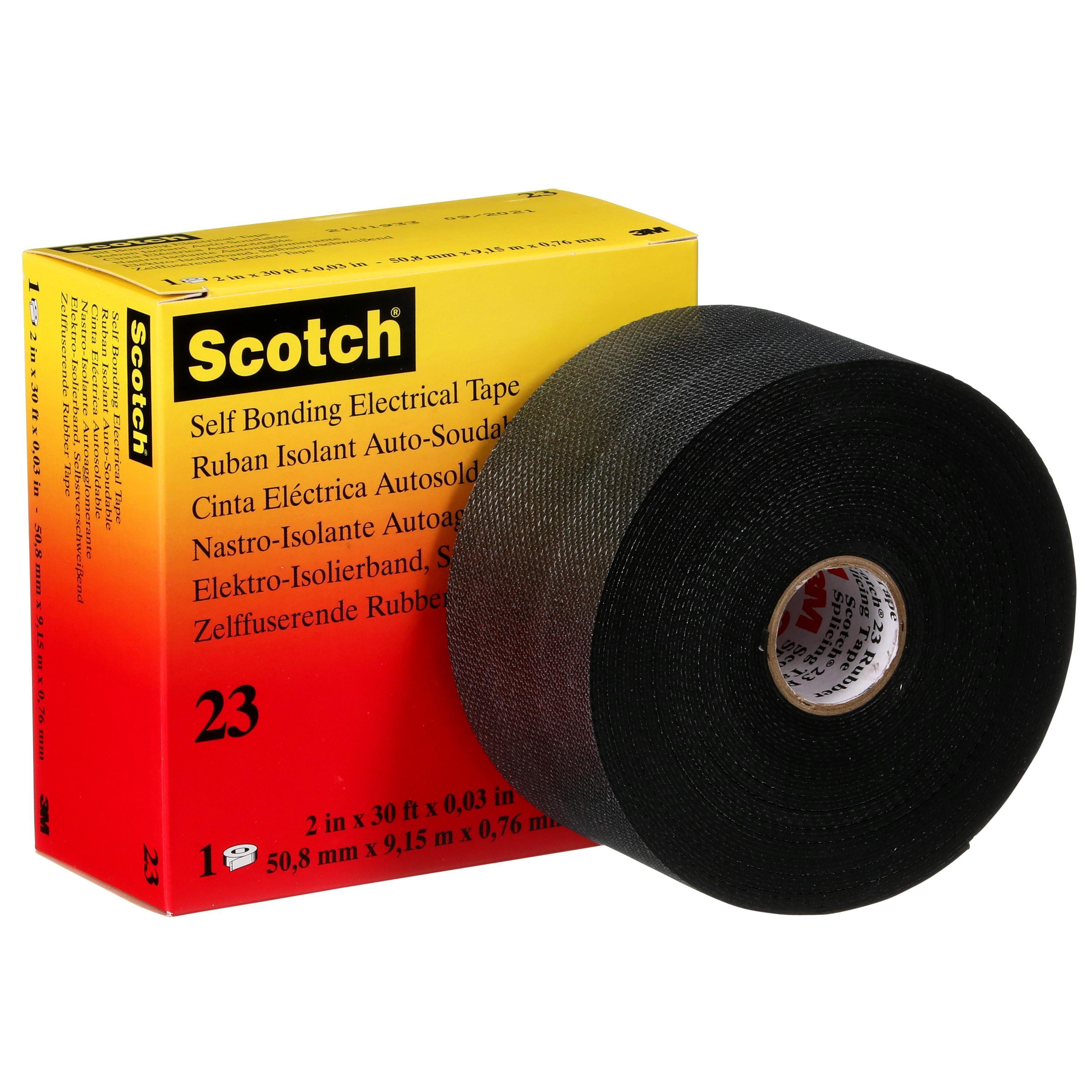Picture of 23-2INX30FT - Scotch Rubber Splicing Tape 23, 2 in x 30 ft, Black, 1 roll/carton, 16 rolls/case
