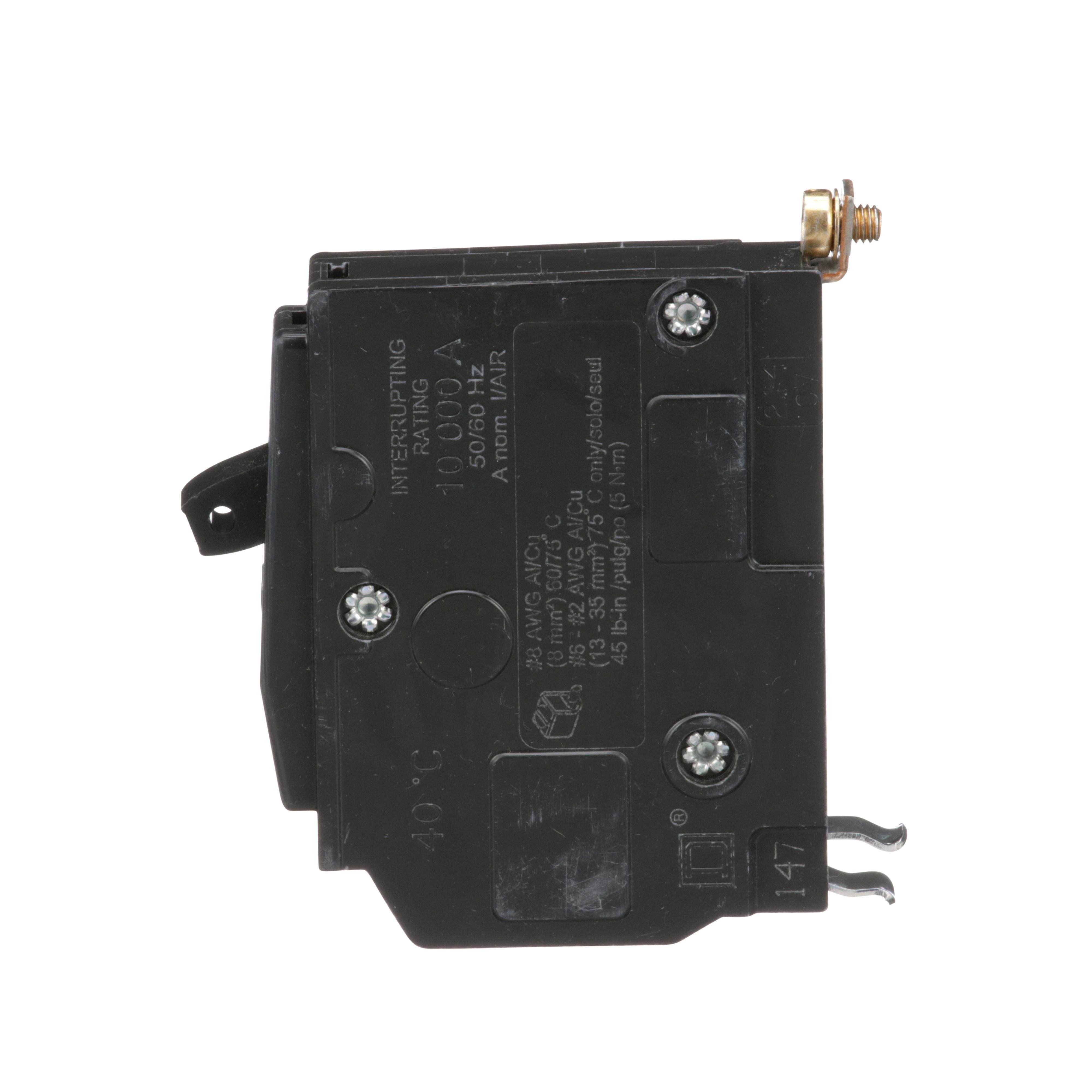 Picture of QOB140 - Mini circuit breaker, QO, 40A, 1 pole, 120/240VAC, 10kA, bolt on