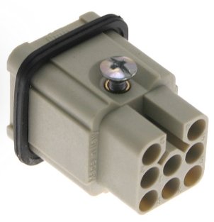 Picture of CDM-08 - Standard, Cd Series, Male Rectangular Insert, Size 21.21, 8 Pin, 10 Amp, Crimp