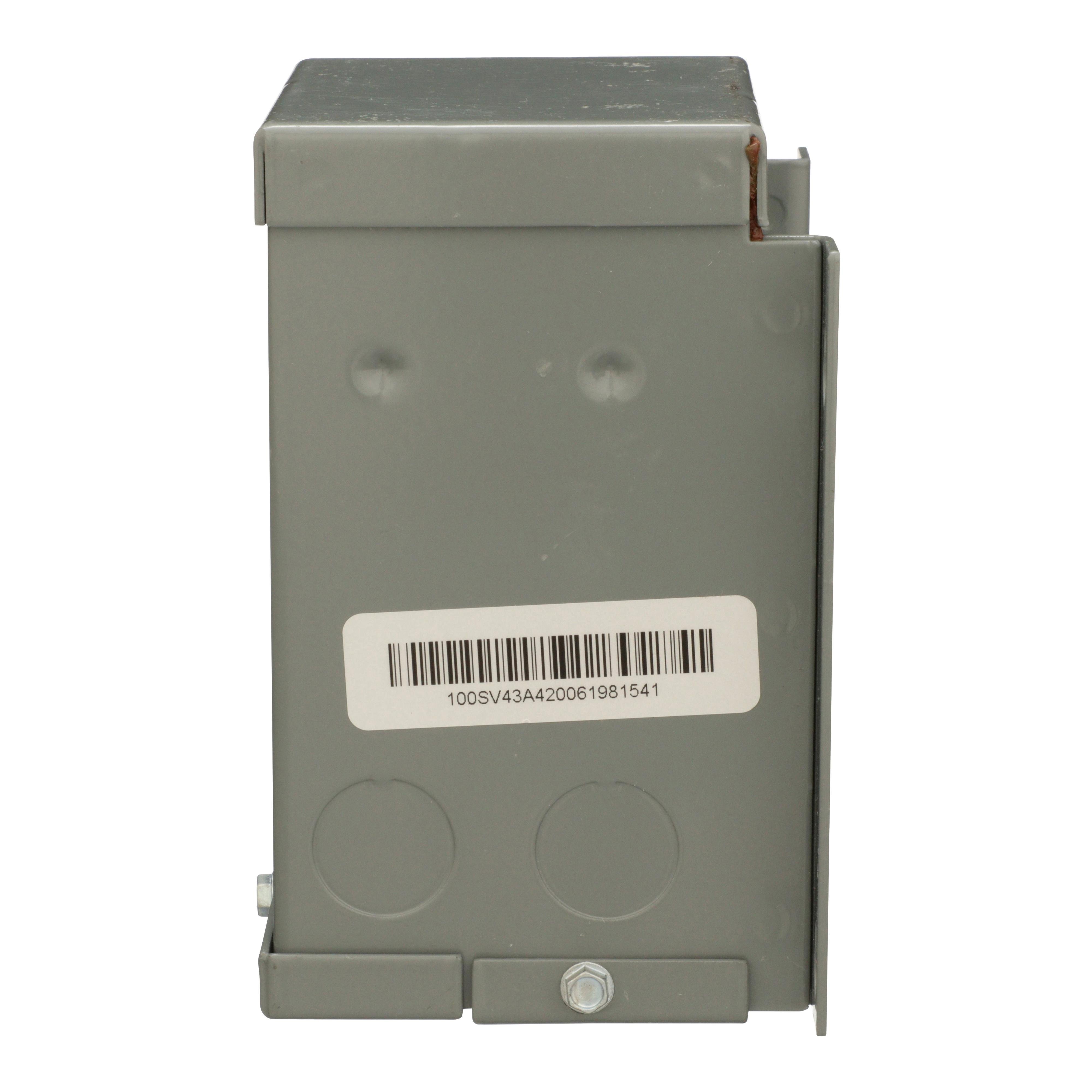 Picture of 100SV43A - Transformer, buck boost, encapsulated, 0.1kVA, 1 phase, 120x240V primary, 12/24V secondary, NEMA 3R, 55C rise