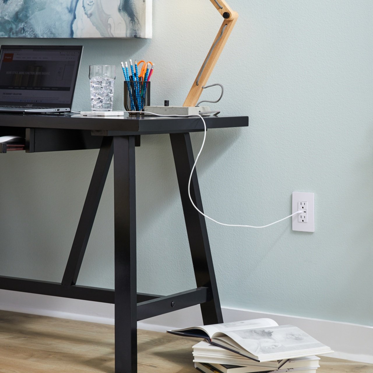 Picture of R26USBPD65W - radiant 65W USB Outlet, Type C, 15A, Tamper-Resistant, White