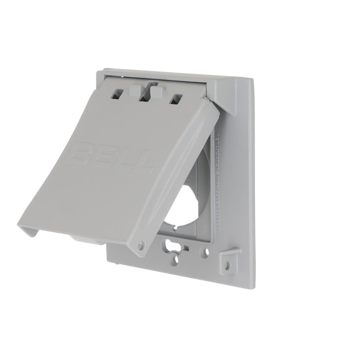 2 Gang Flat Cover, Gray