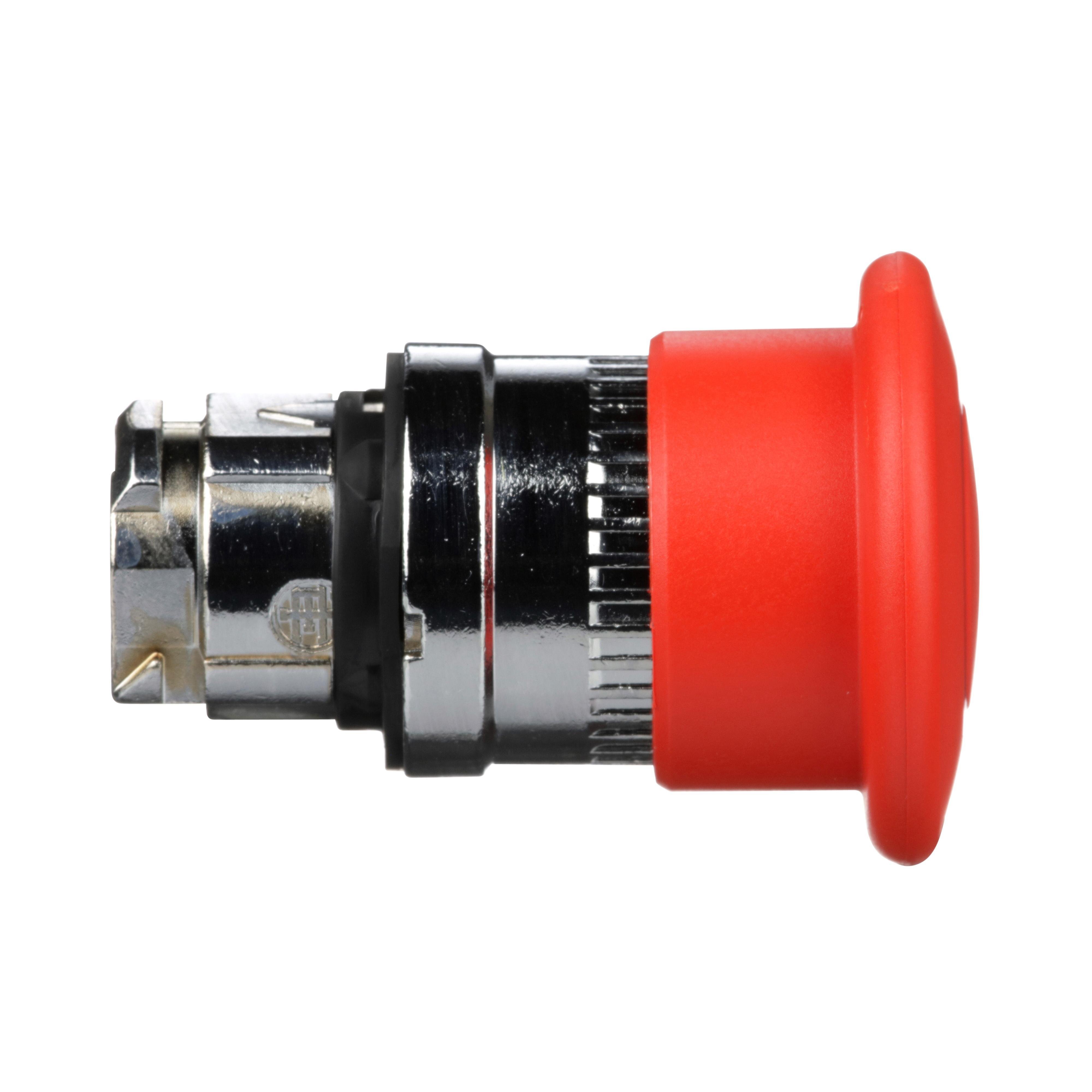 Picture of ZB4BT84 - Harmony, 22mm Push Button, emergency stop head, trigger and latching push pull, red, 40 mm mushroom, unmarked