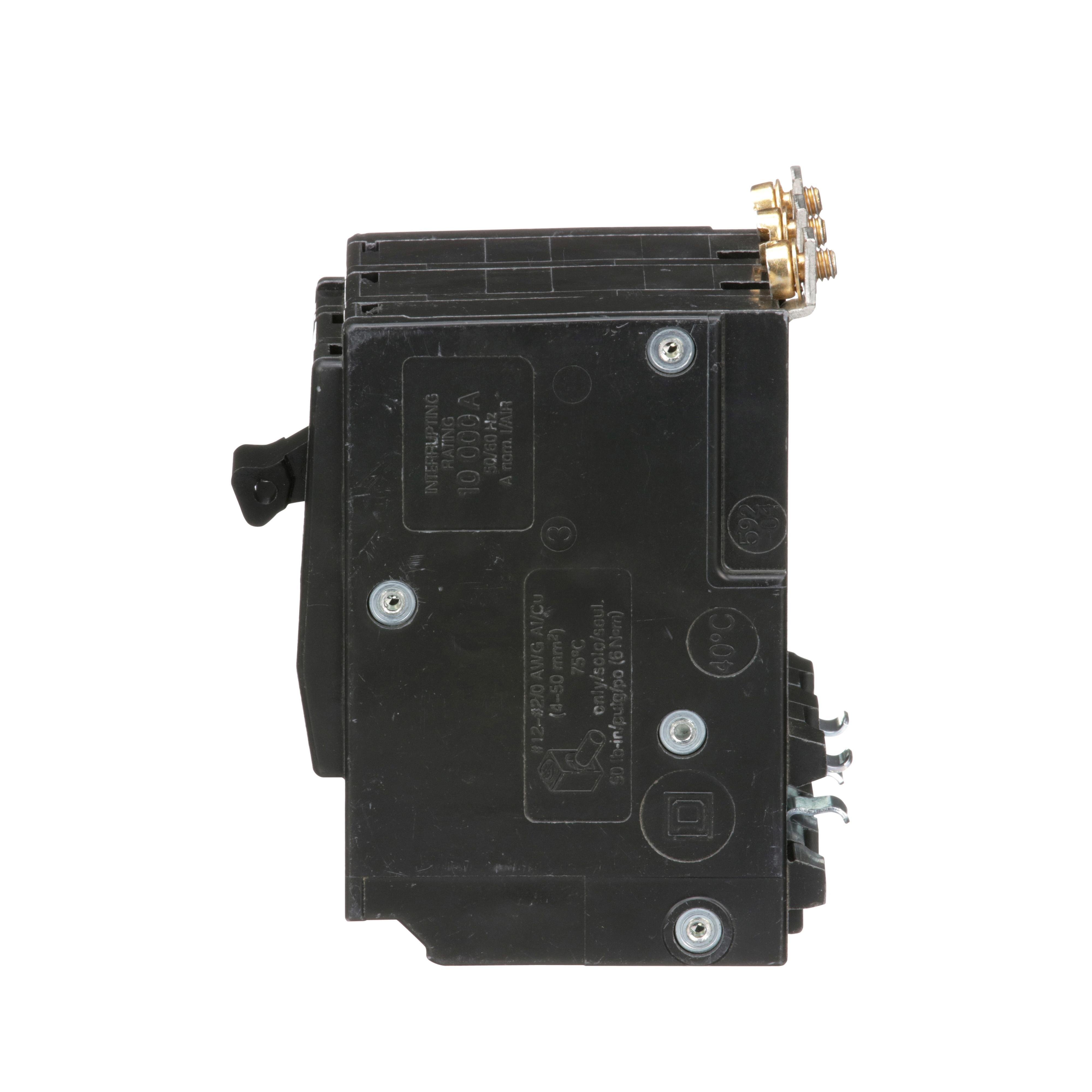 Picture of QOB380 - Mini circuit breaker, QO, 80A, 3 pole, 120/240VAC, 10kA, bolt on