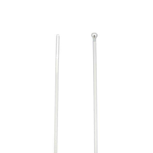 Picture of TY25M - High Performance Cable Tie for Indoor applications, Natural Color Nylon 6.6, Length of 186mm (7.3 Inches) for Bundle Diameter up to 48mm (1.89 Inches), Width of 4.67mm (0.184 Inch), Tensile Strength Rating of 220 Newtons (50 Pounds), Operating Tem