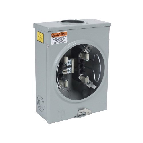 Picture of UGHTRS101B - Meter socket, ringless, 1 phase, 3 wire, 5 jaws, Series A, horn bypass, no jaw release