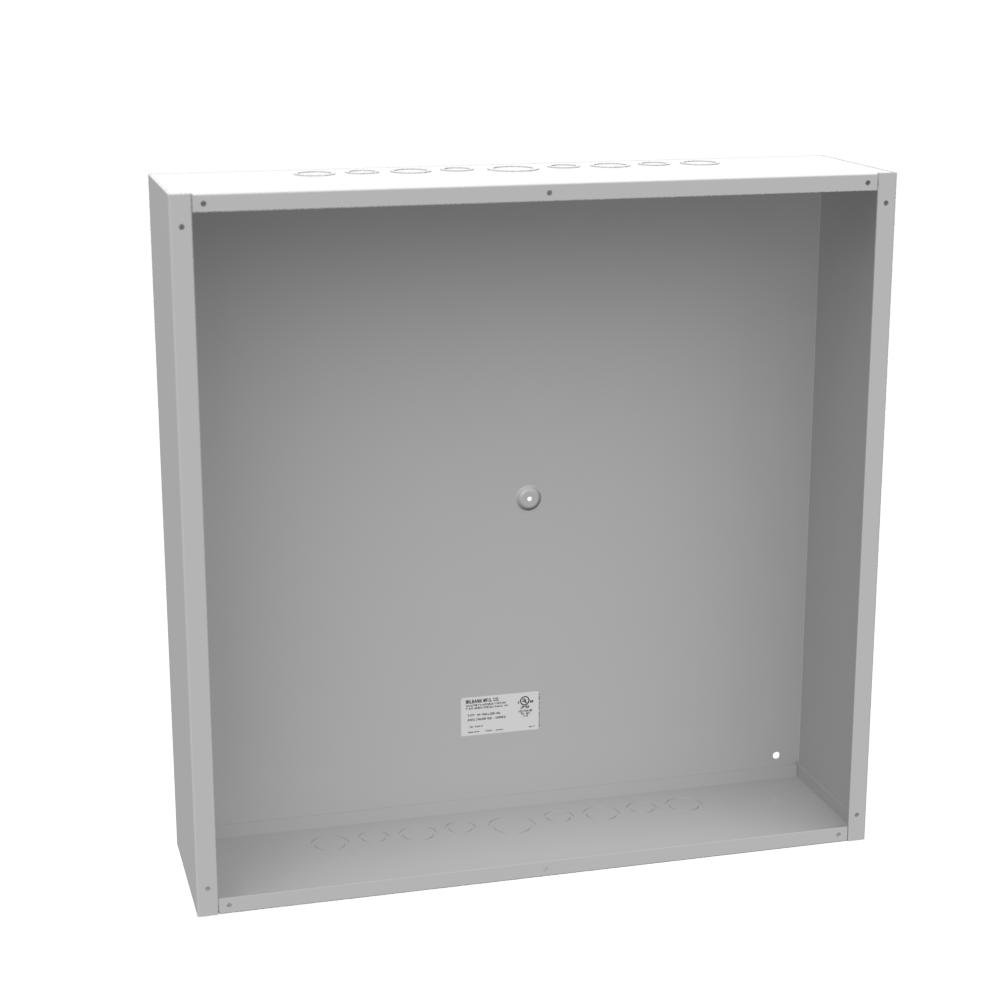24246-SC1 - 24X6x24 Screw Cover Type 1 UL Listed Steel Knockouts ANSI 61 Gray Cover With Teardrop Slots Mounting Holes In Back