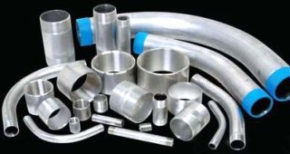 EMTEL40015 4" 15-DEG EMT ELBOW WHT 8243