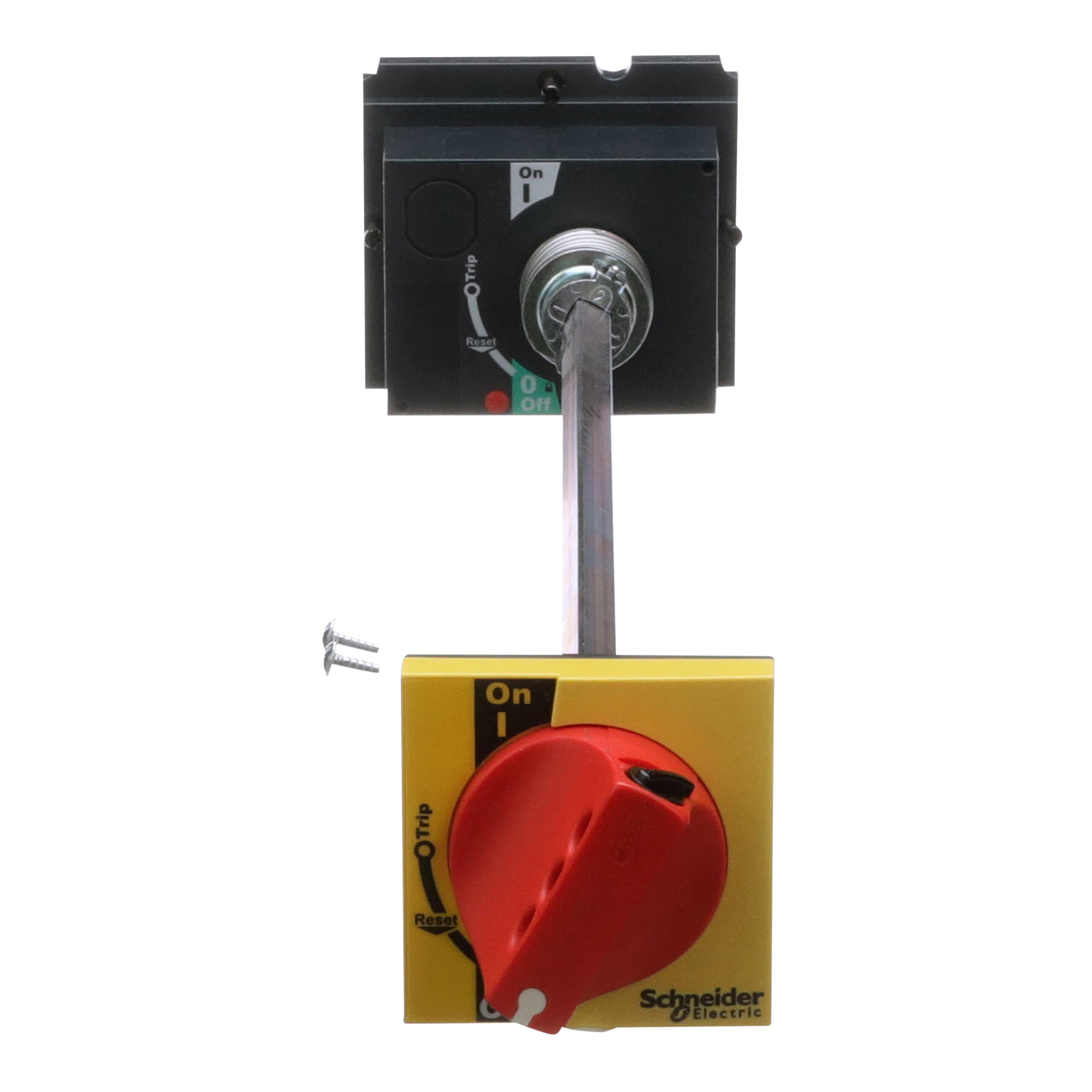 Picture of S29340 - Circuit breaker accessory, PowerPacT H/J, rotary handle, red, yellow bezel